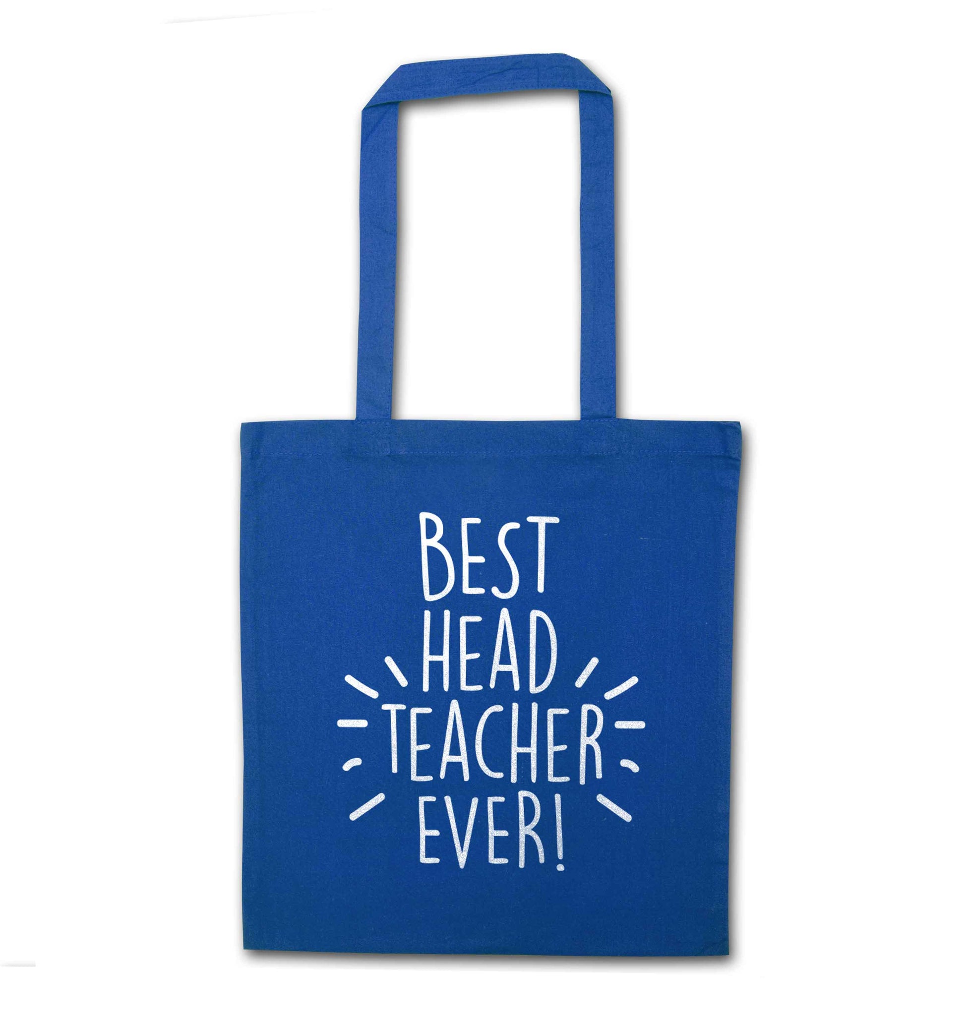 Best head teacher ever! blue tote bag