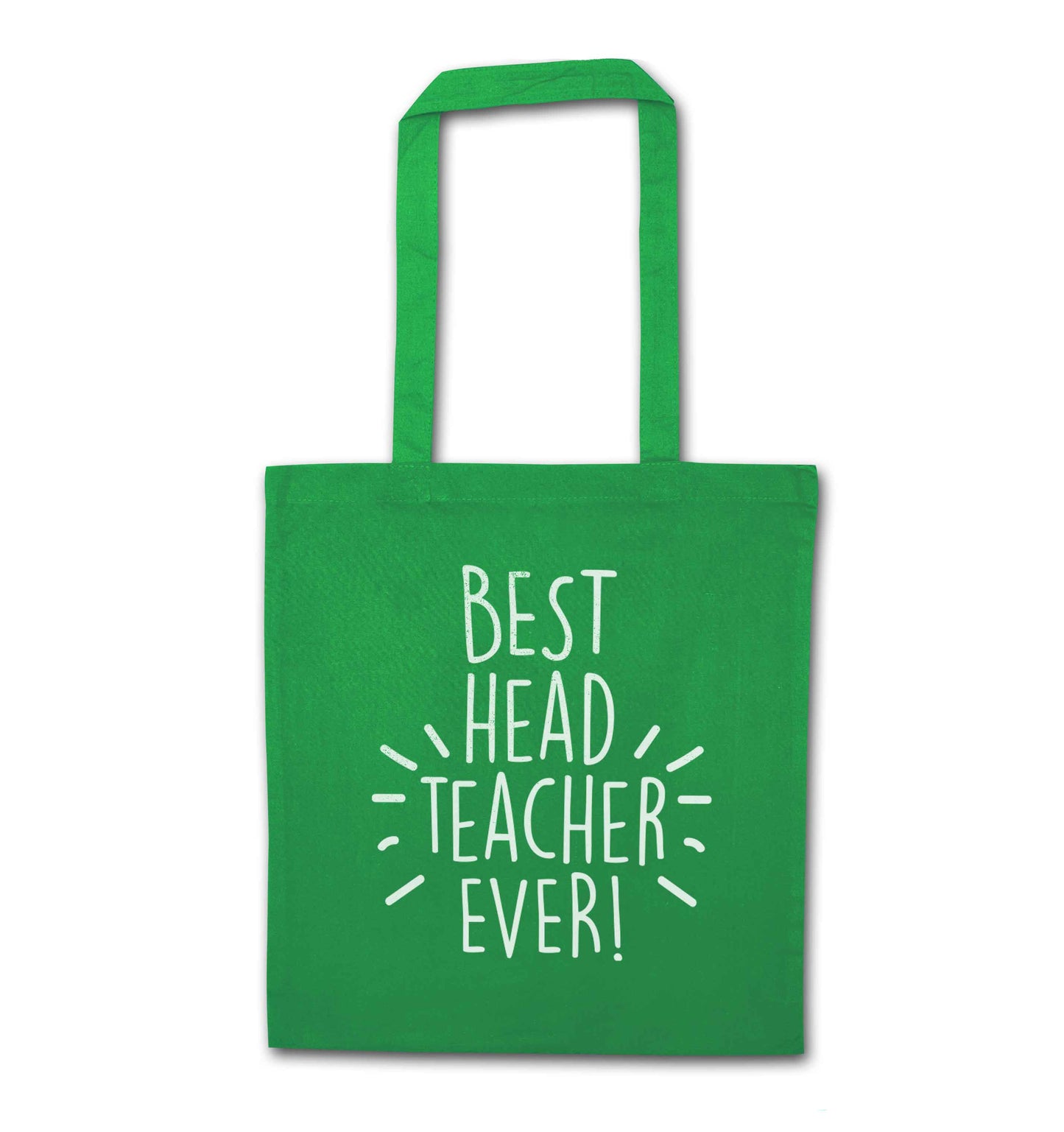 Best head teacher ever! green tote bag