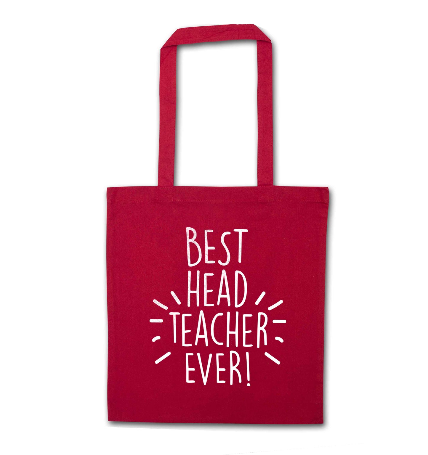 Best head teacher ever! red tote bag