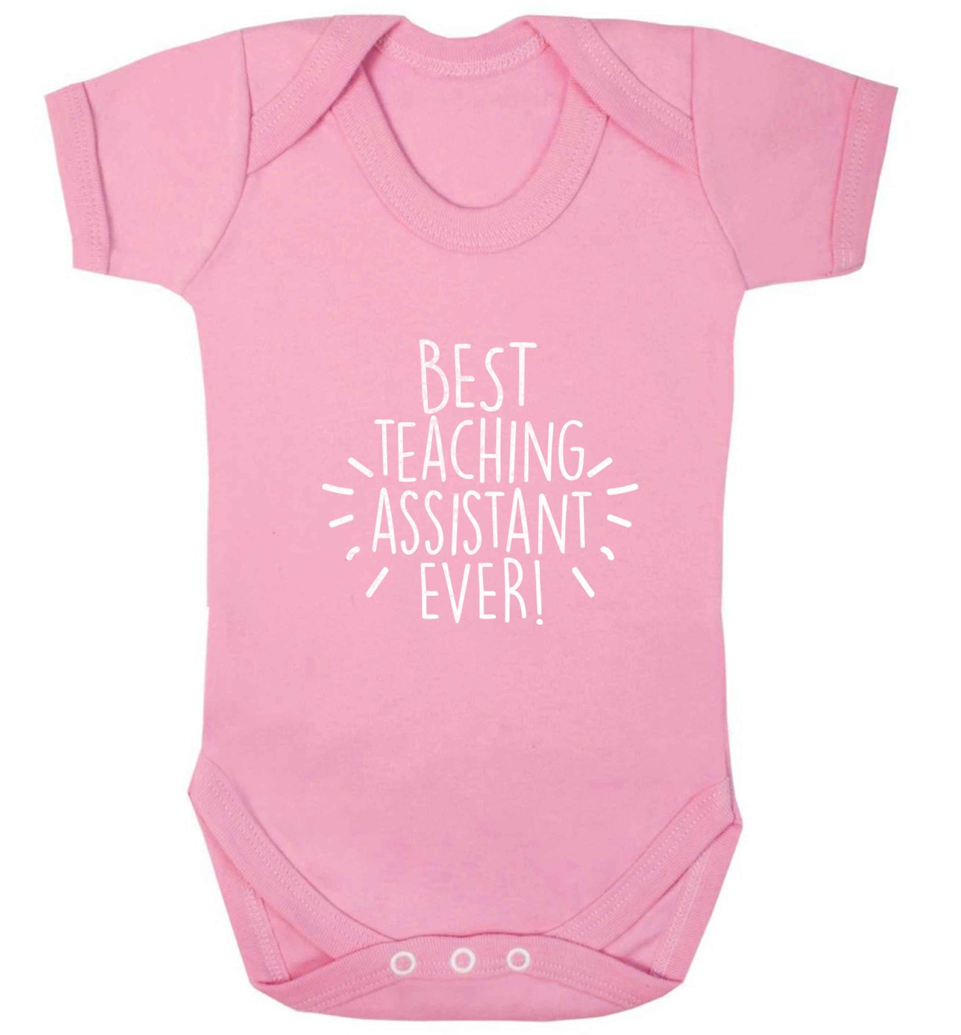 Best teaching assistant ever! baby vest pale pink 18-24 months