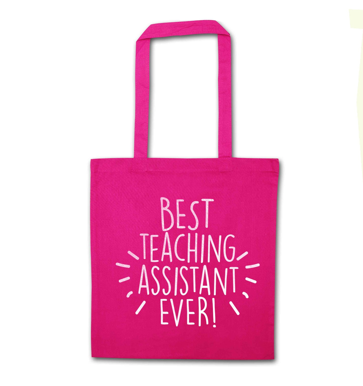 Best teaching assistant ever! pink tote bag