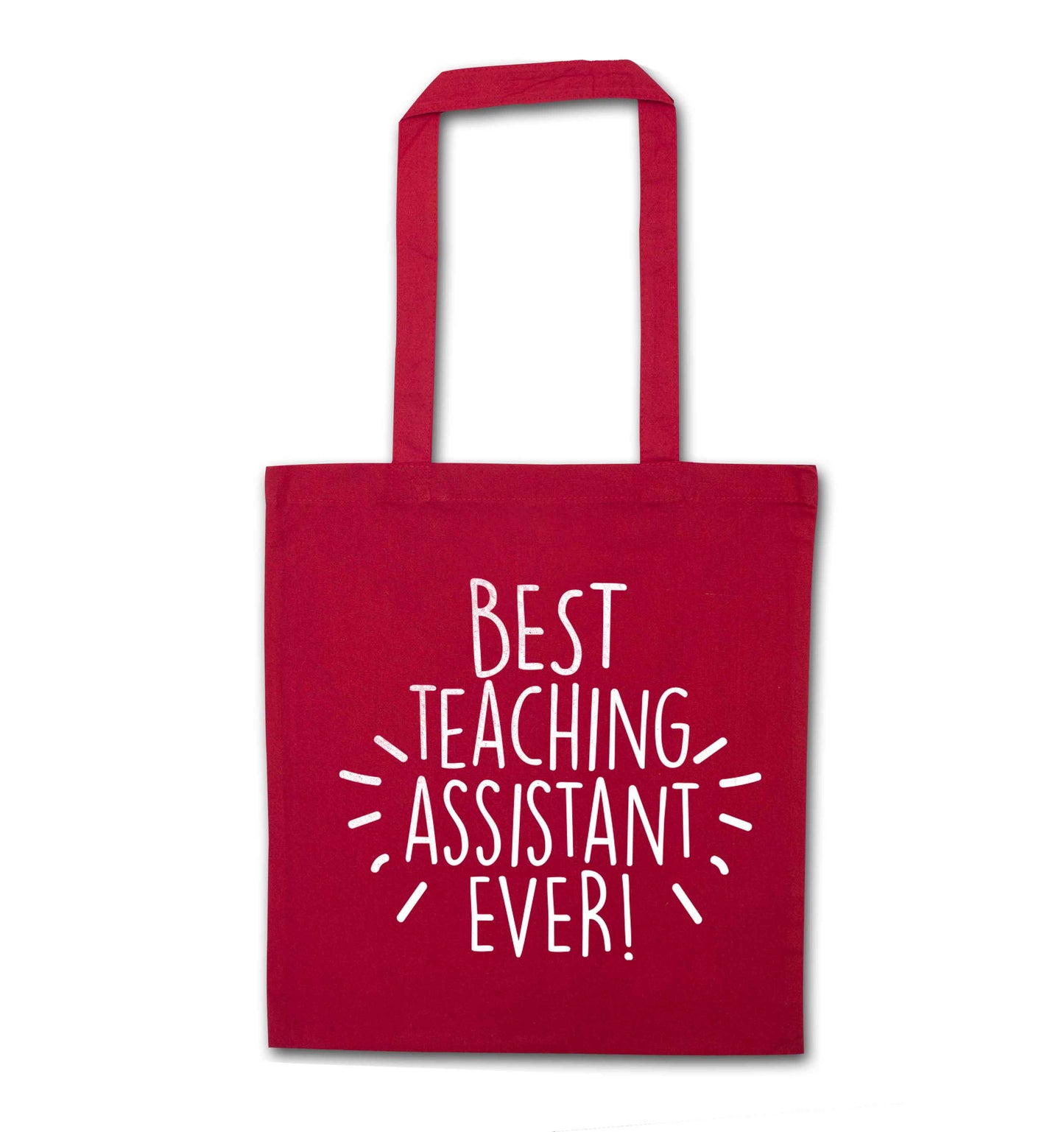 Best teaching assistant ever! red tote bag