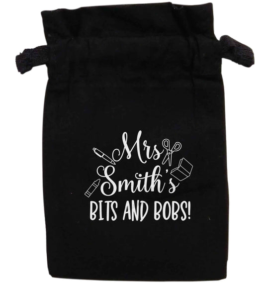 Mrs personalised teachers bits and bobs | XS - L | Pouch / Drawstring bag / Sack | Organic Cotton | Bulk discounts available!