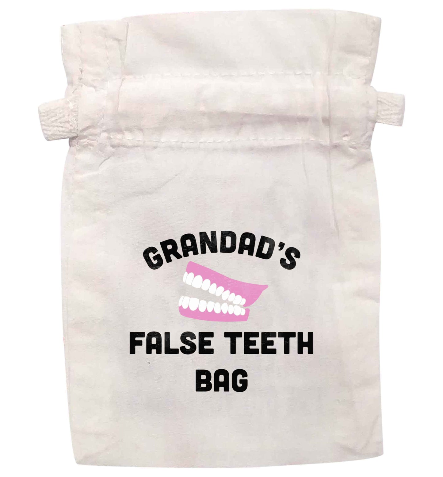 Grandads false teeth bag | XS - L | Pouch / Drawstring bag / Sack | Organic Cotton | Bulk discounts available!