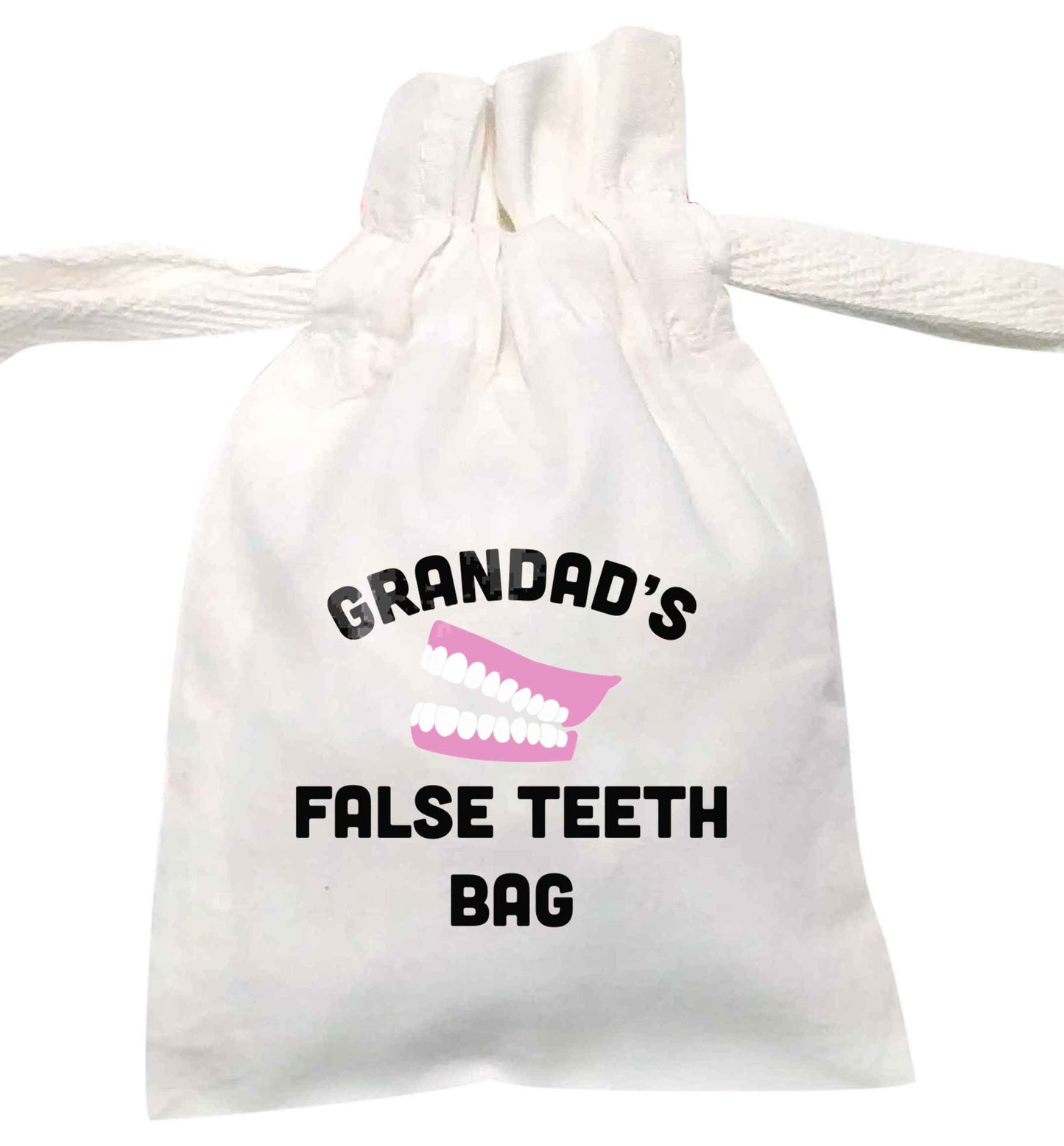 Grandads false teeth bag | XS - L | Pouch / Drawstring bag / Sack | Organic Cotton | Bulk discounts available!