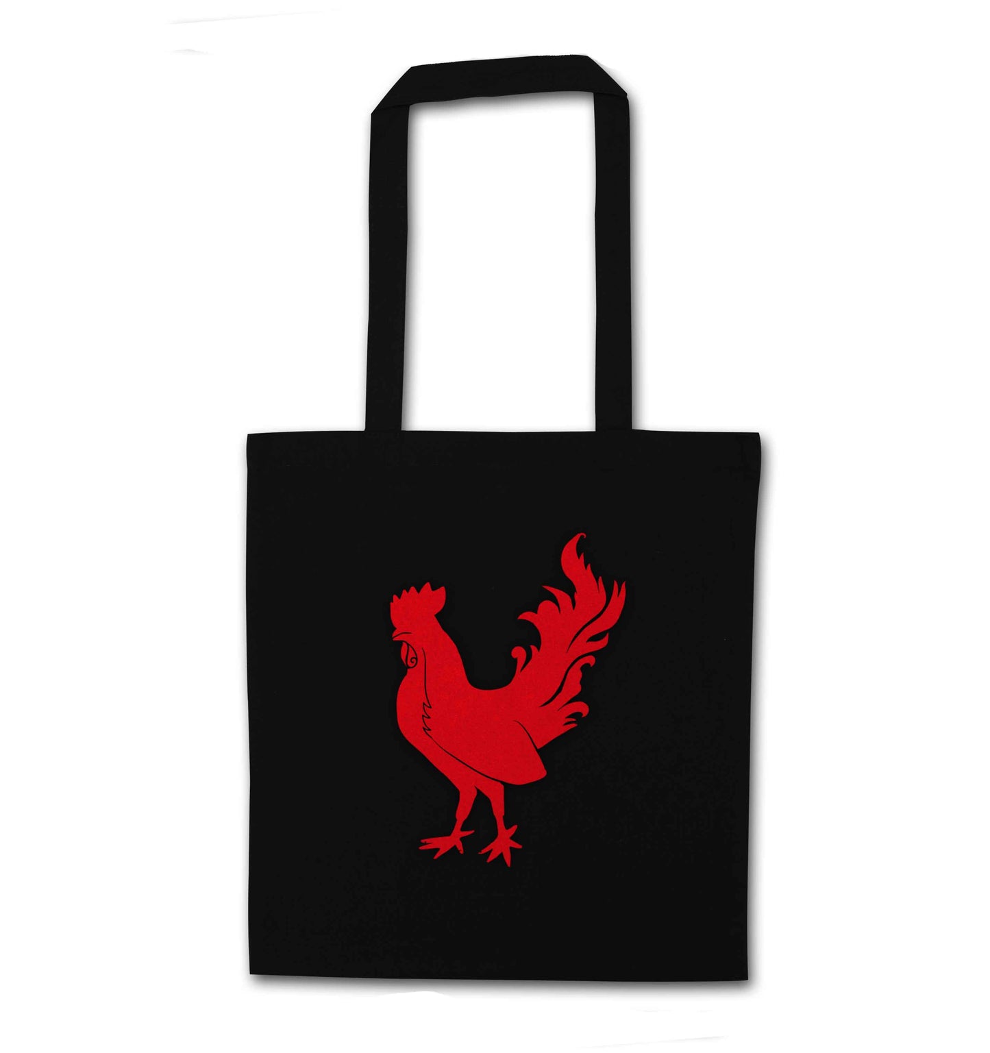 Rooster black tote bag