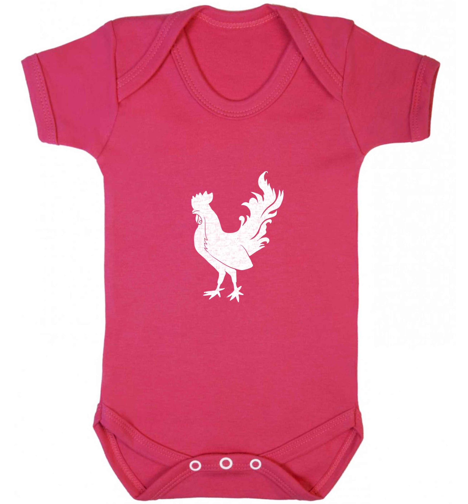 Rooster baby vest dark pink 18-24 months