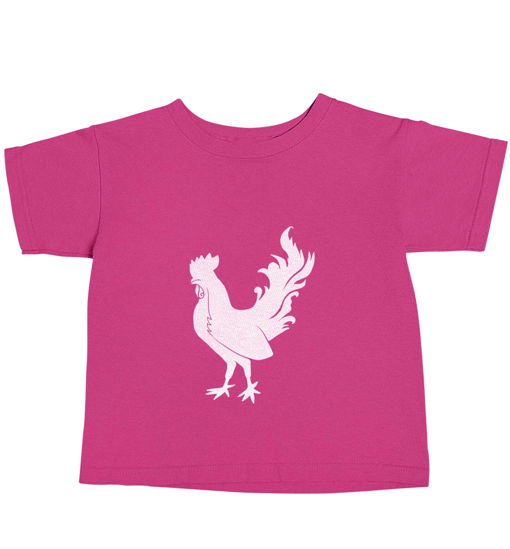 Rooster pink baby toddler Tshirt 2 Years