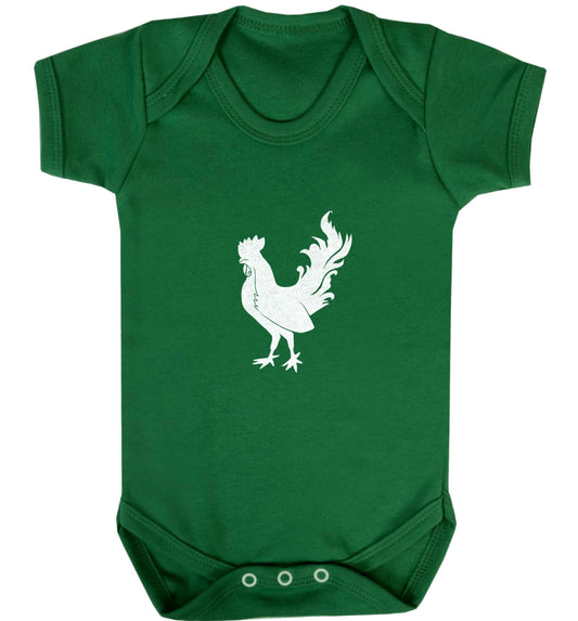 Rooster baby vest green 18-24 months