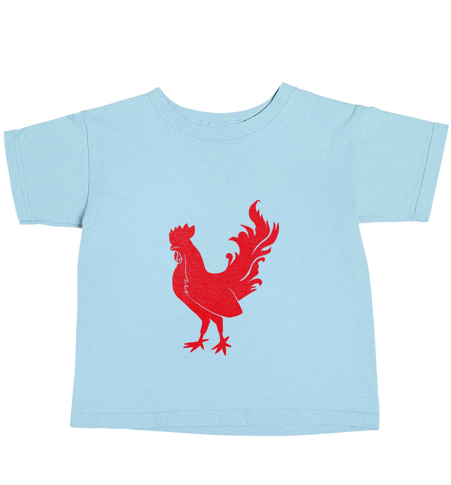 Rooster light blue baby toddler Tshirt 2 Years