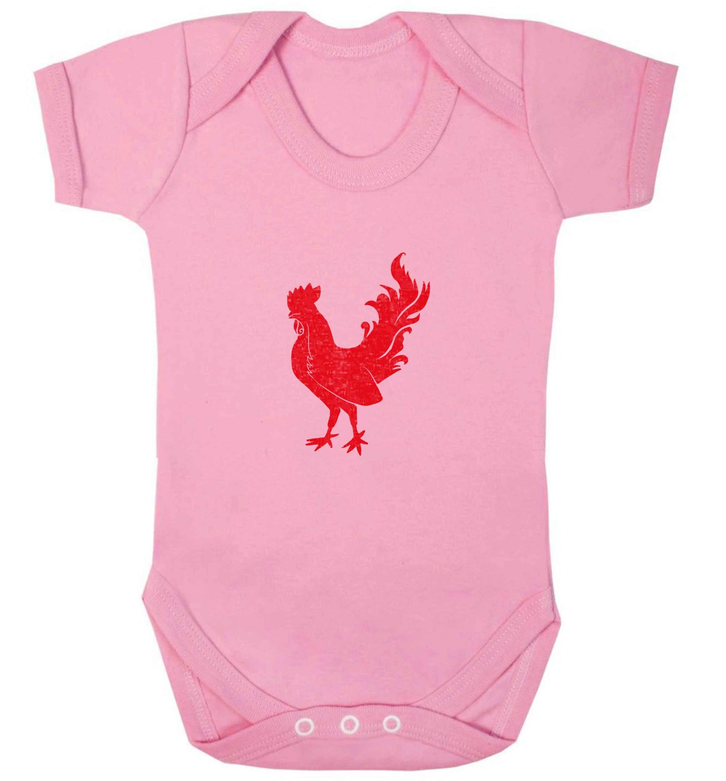 Rooster baby vest pale pink 18-24 months