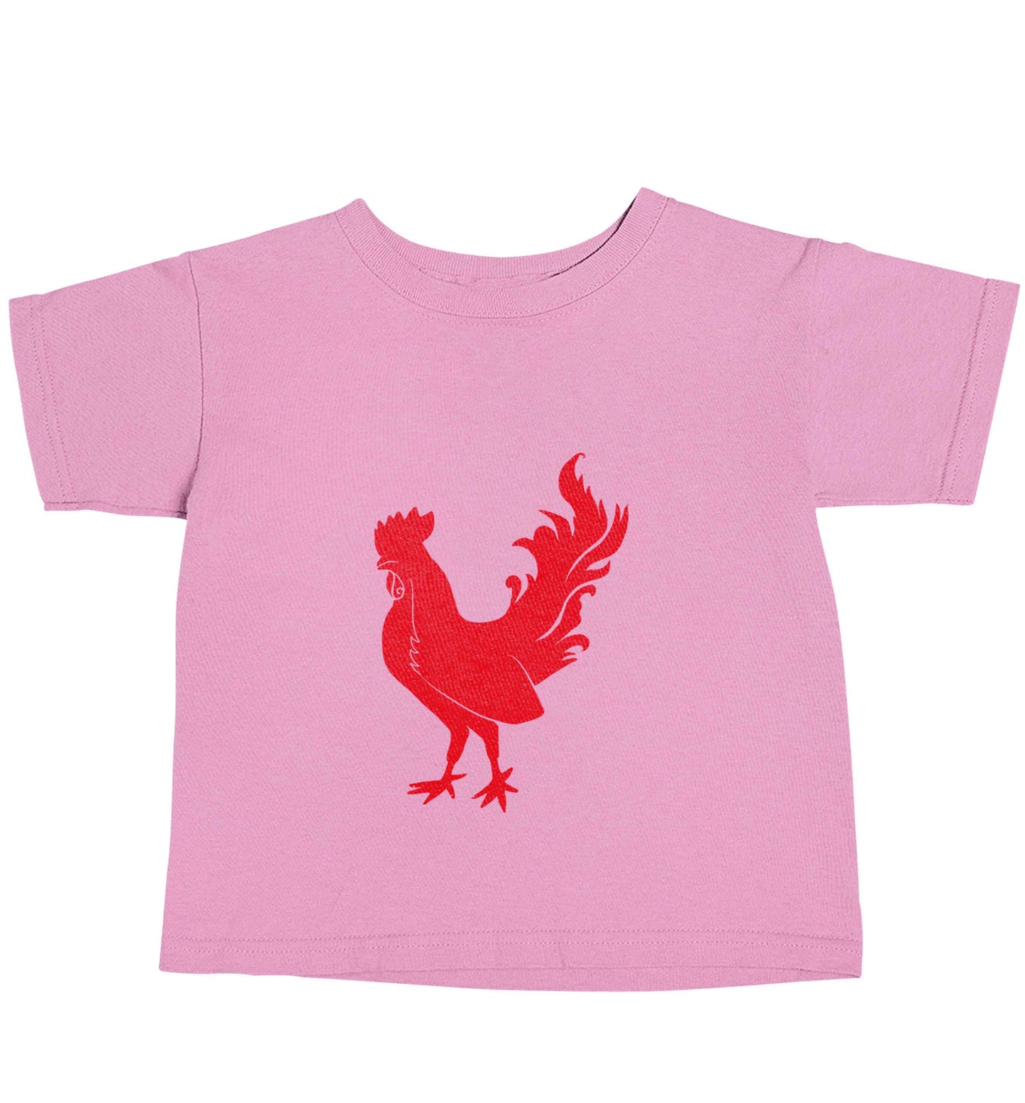 Rooster light pink baby toddler Tshirt 2 Years