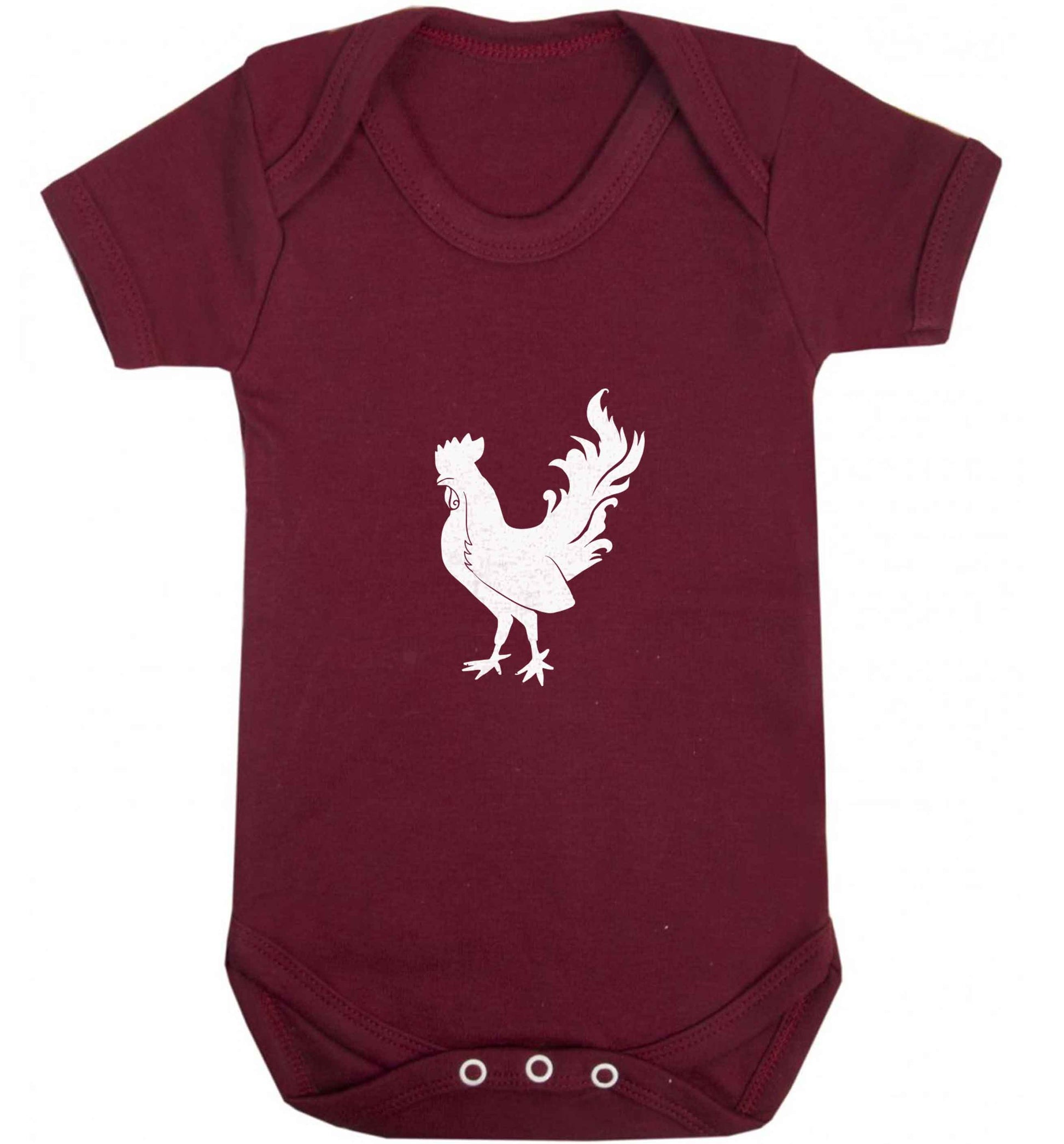 Rooster baby vest maroon 18-24 months