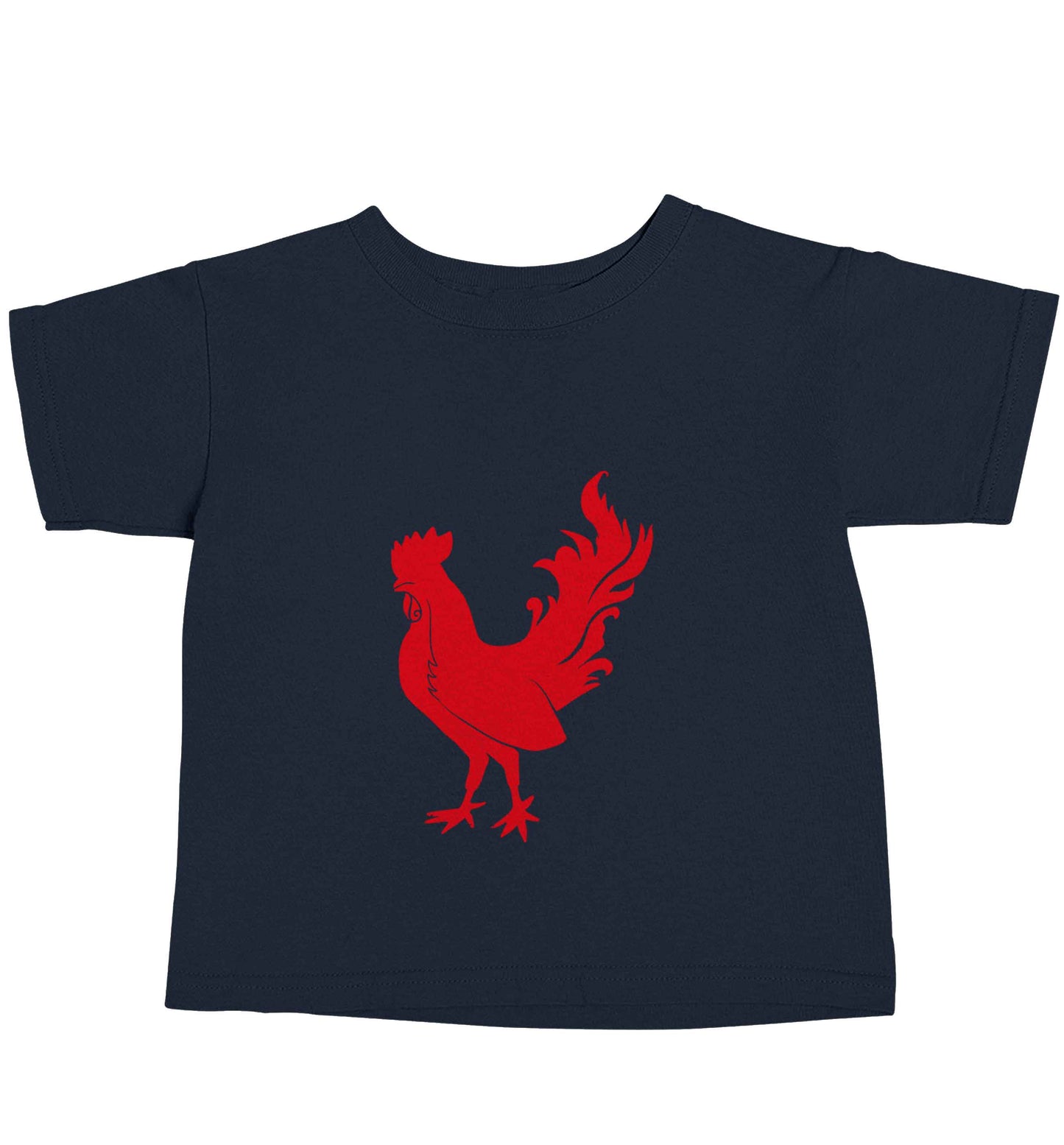 Rooster navy baby toddler Tshirt 2 Years