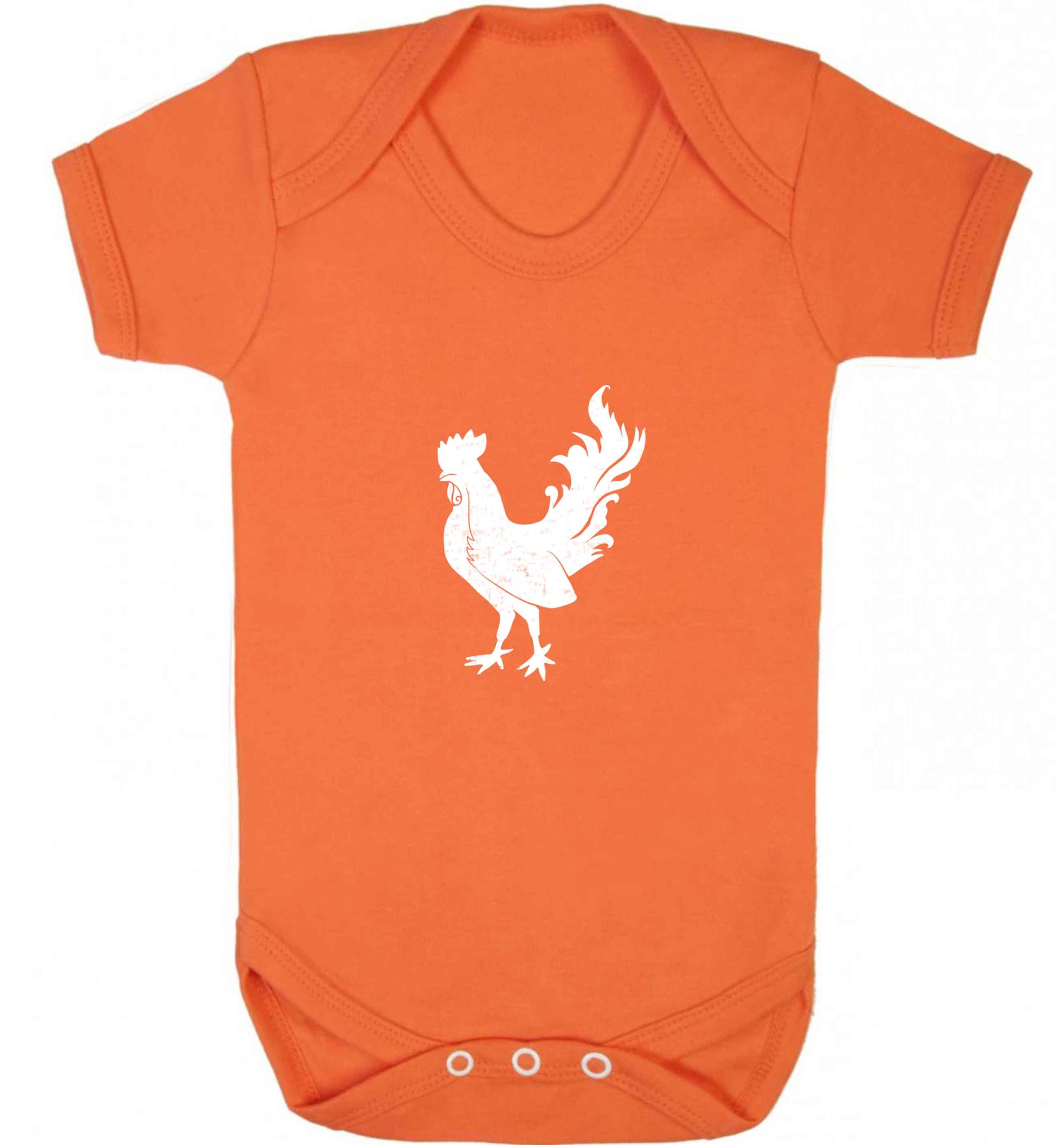 Rooster baby vest orange 18-24 months