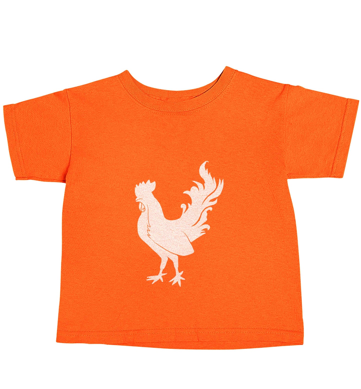 Rooster orange baby toddler Tshirt 2 Years