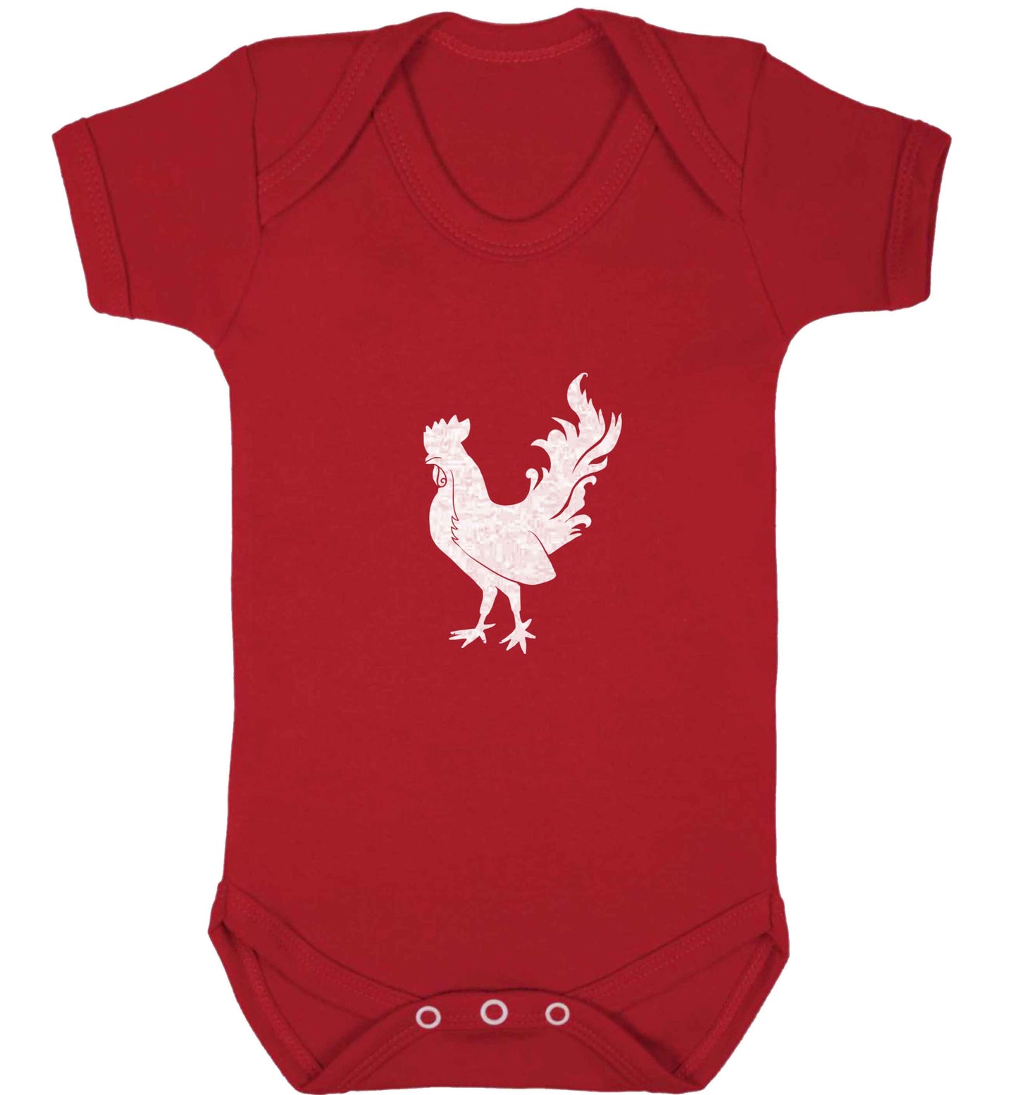 Rooster baby vest red 18-24 months