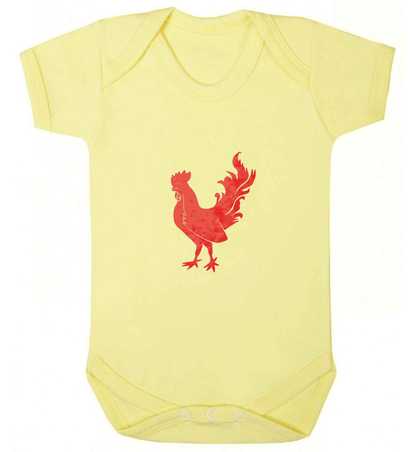 Rooster baby vest pale yellow 18-24 months