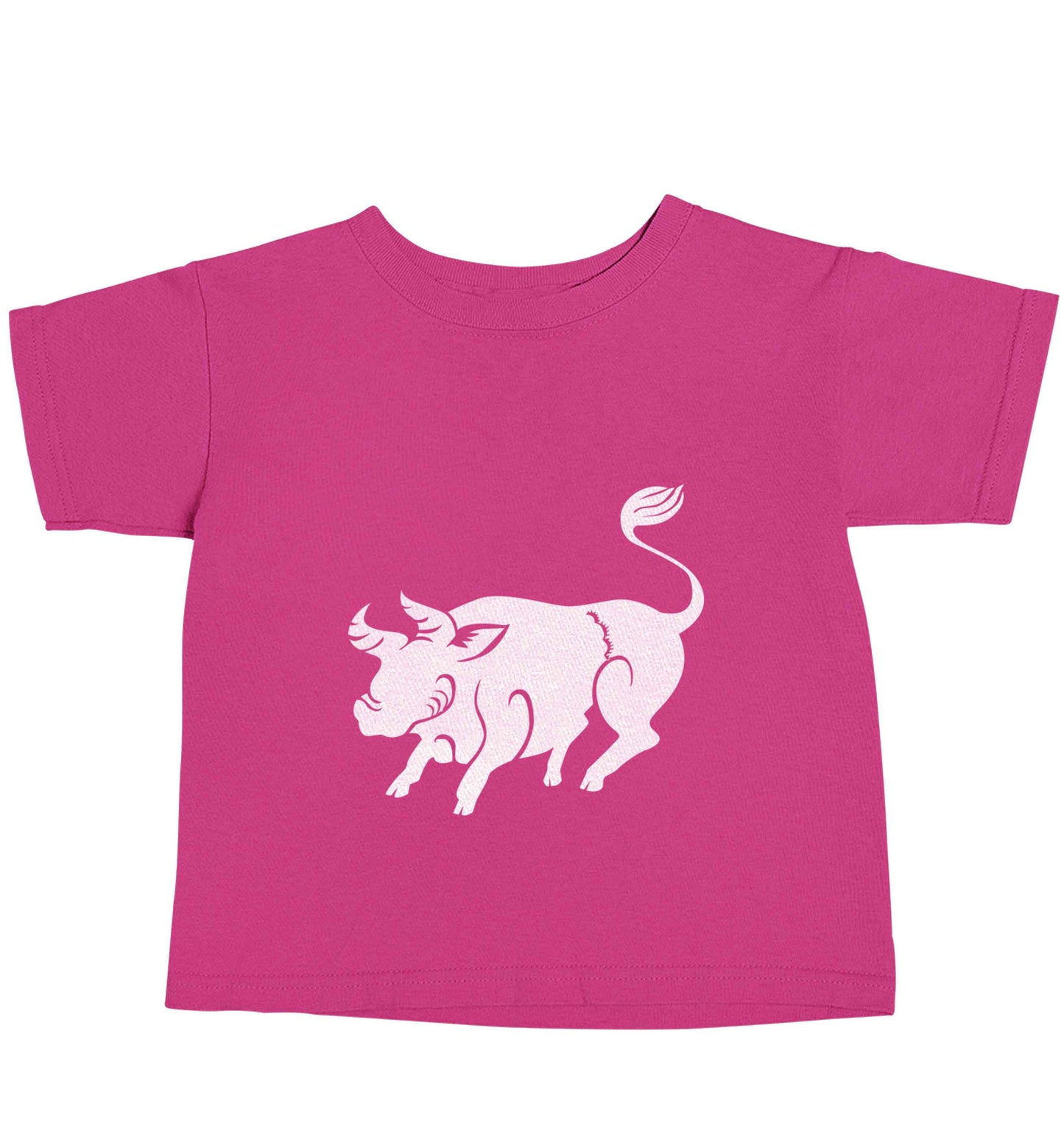 Blue ox pink baby toddler Tshirt 2 Years