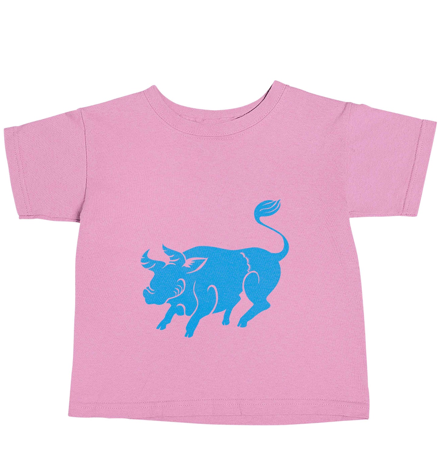 Blue ox light pink baby toddler Tshirt 2 Years