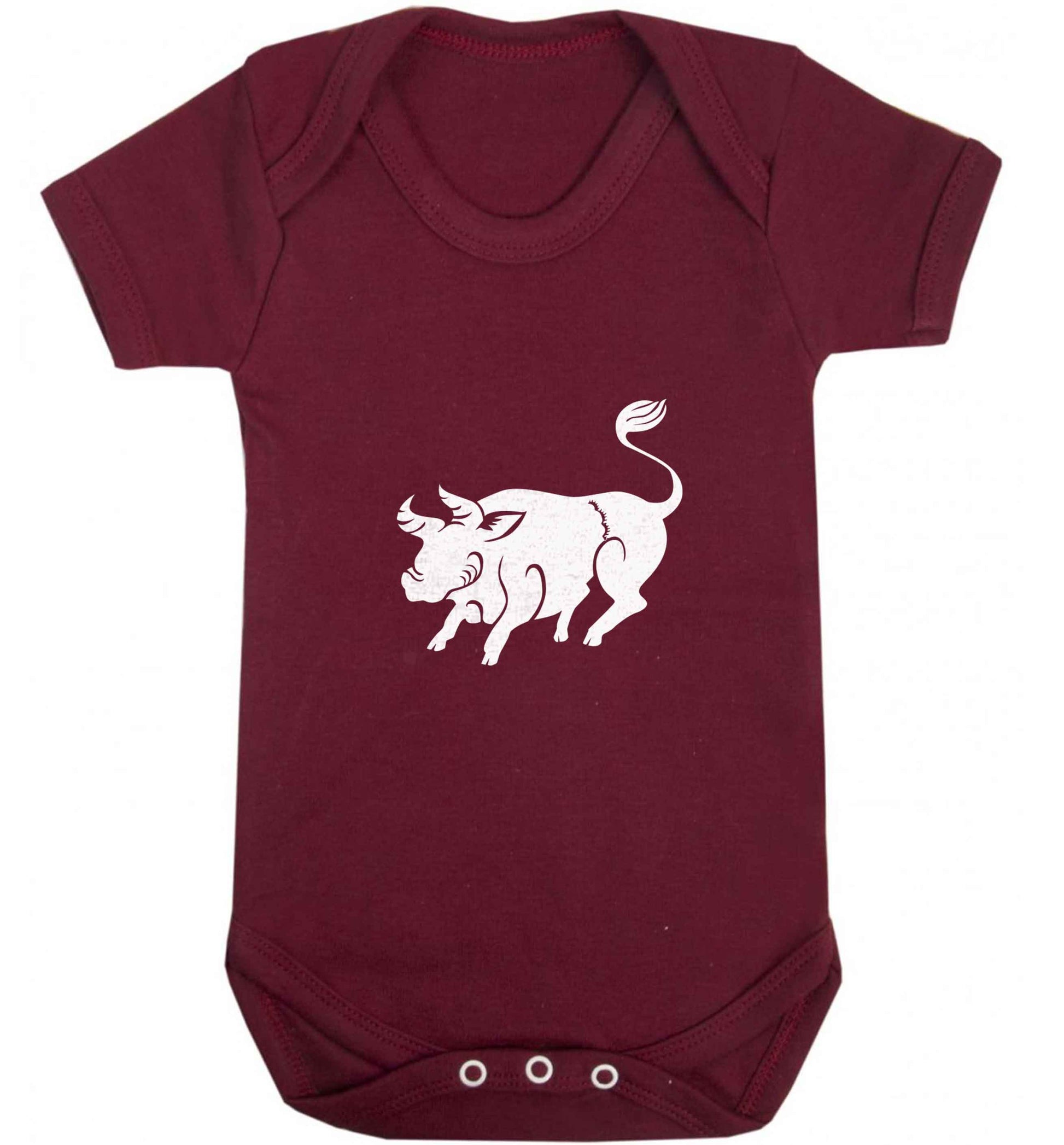 Pig face baby vest maroon 18-24 months