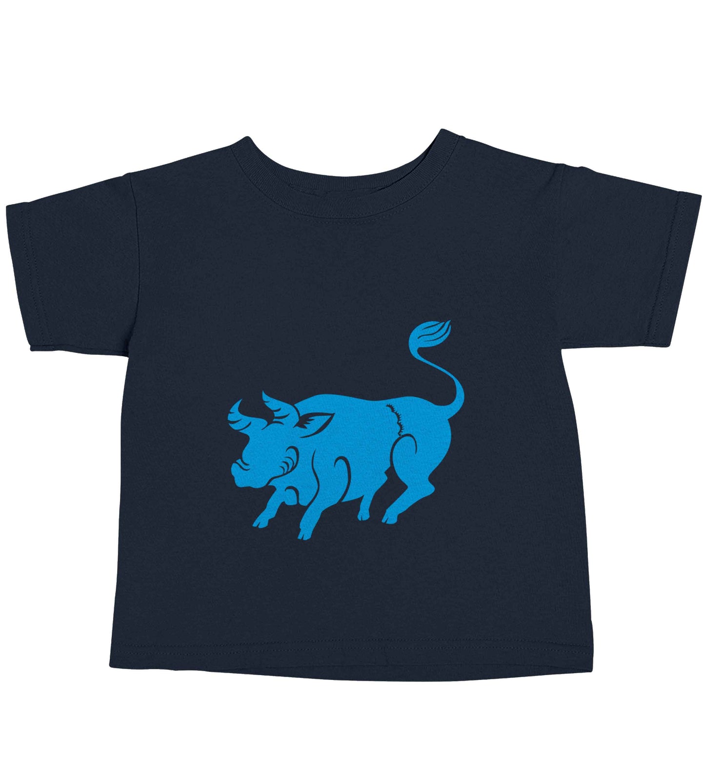 Blue ox navy baby toddler Tshirt 2 Years