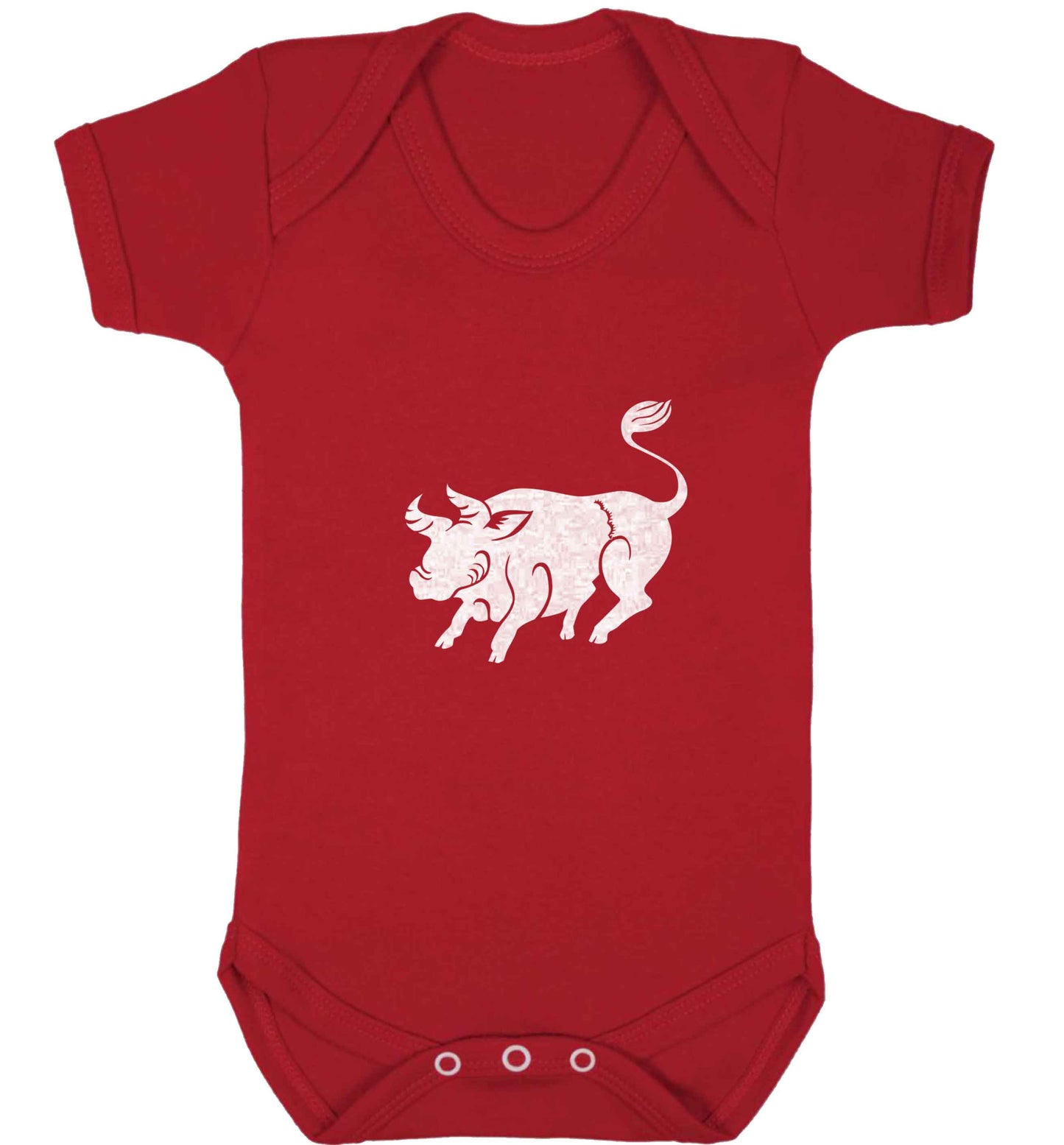 Blue ox baby vest red 18-24 months
