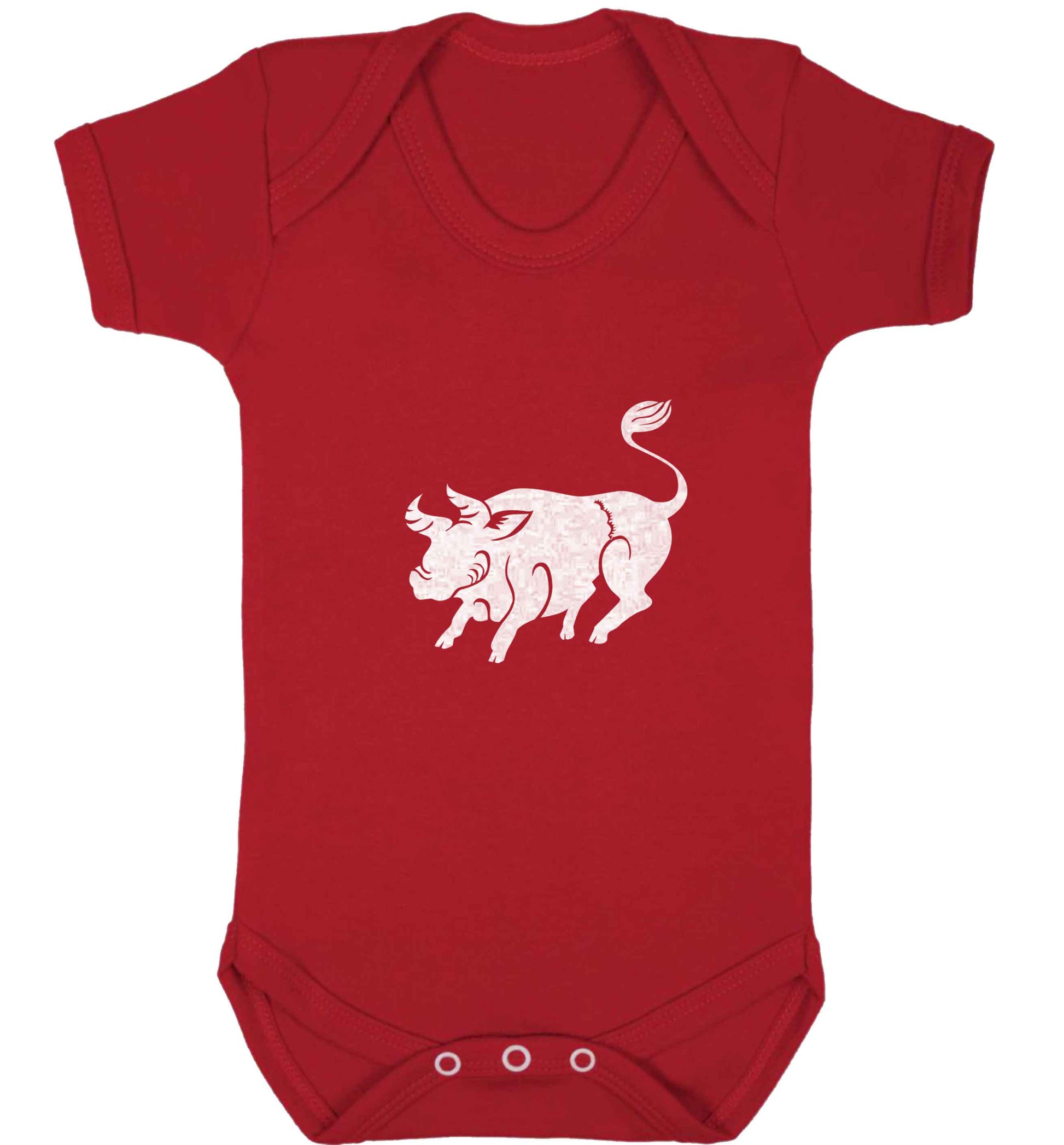 Pig face baby vest red 18-24 months