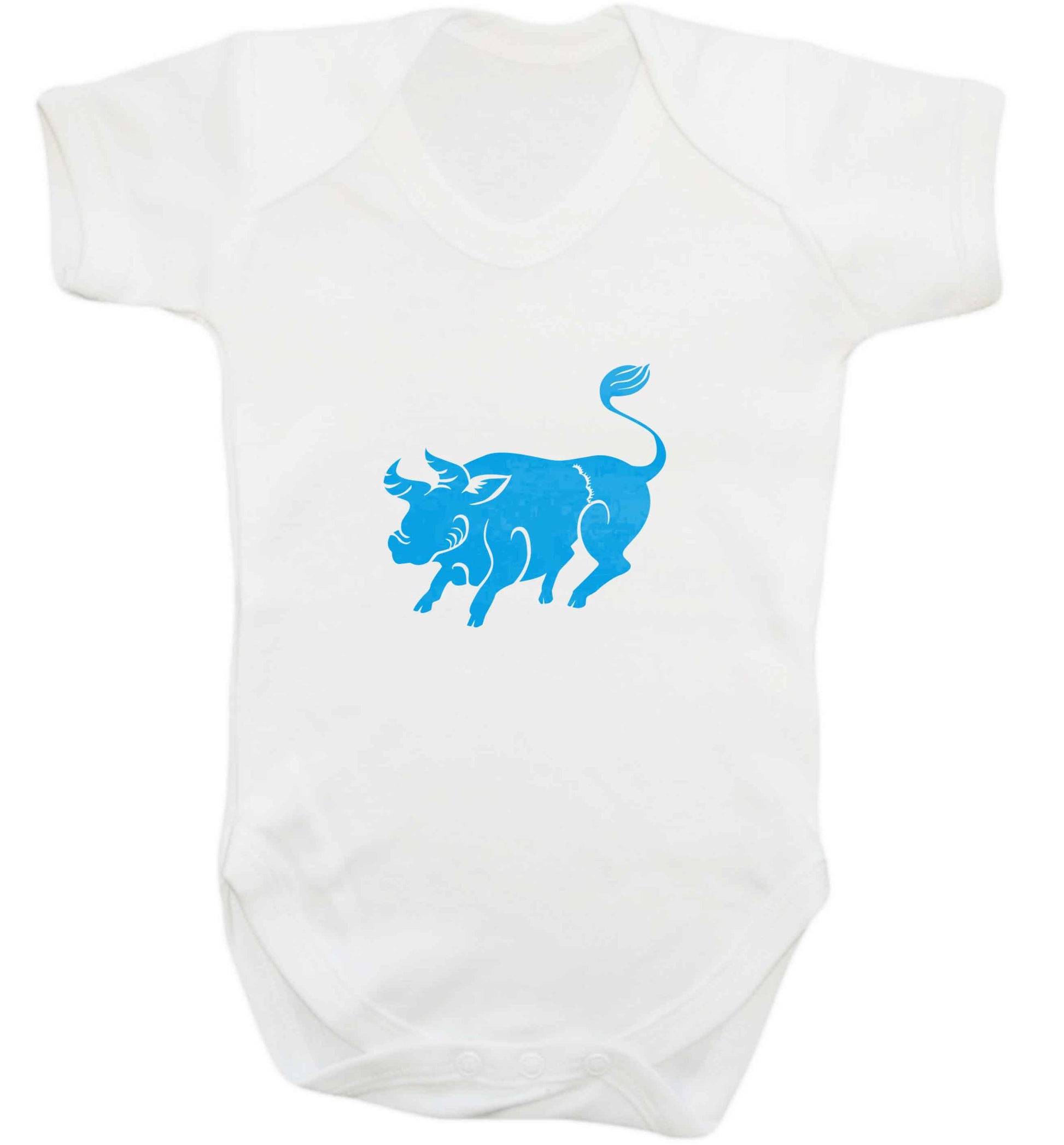 Blue ox baby vest white 18-24 months