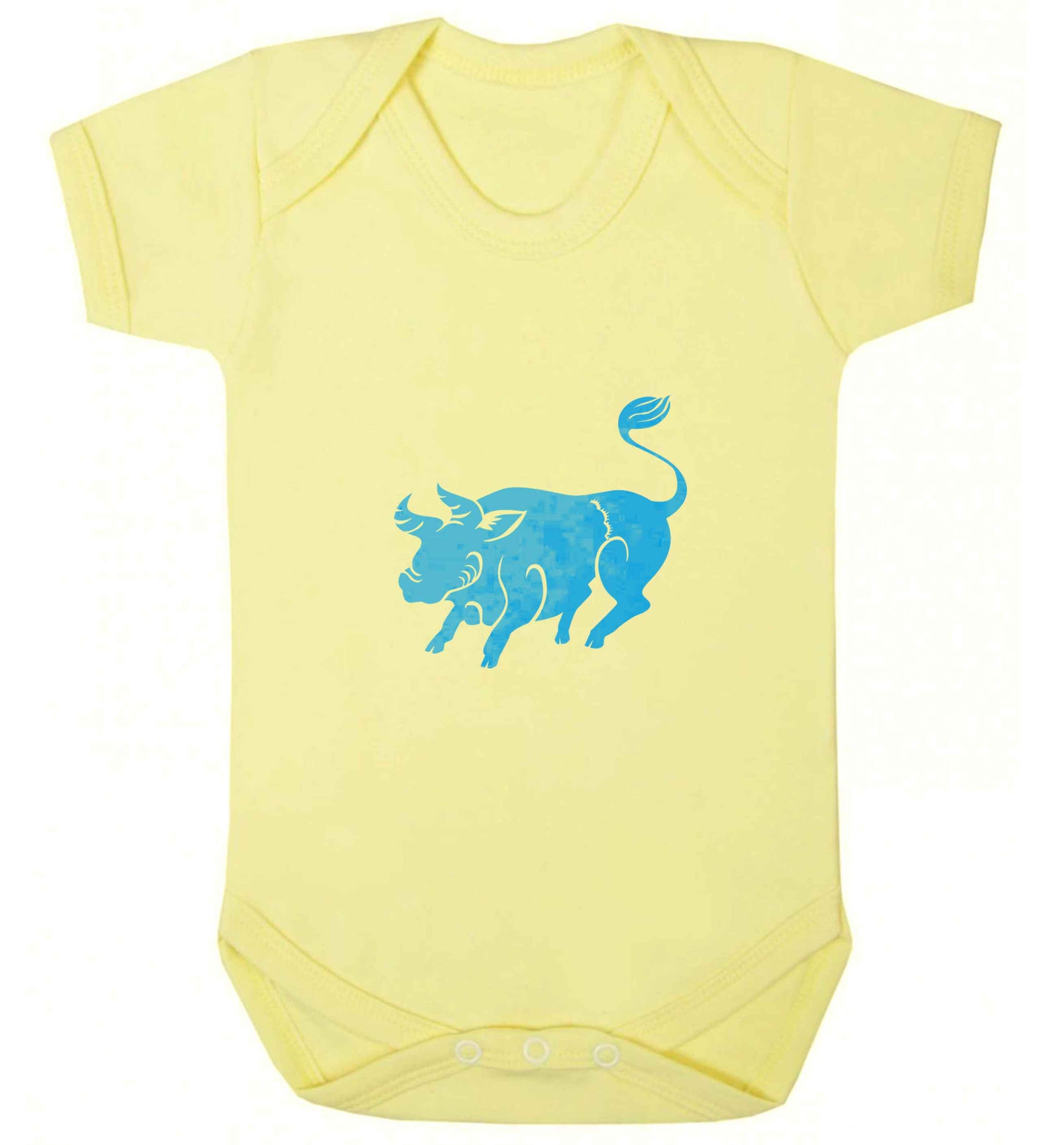 Blue ox baby vest pale yellow 18-24 months