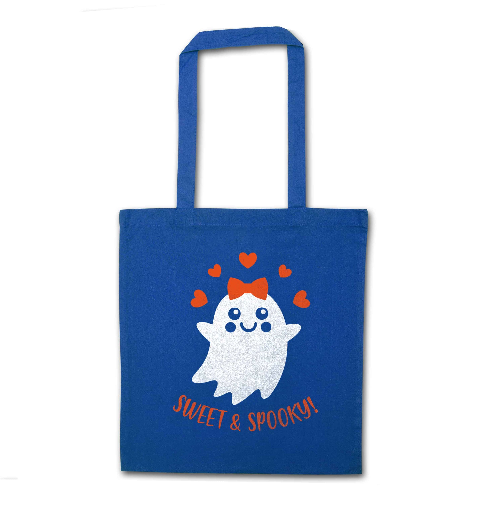 Sweet and spooky blue tote bag