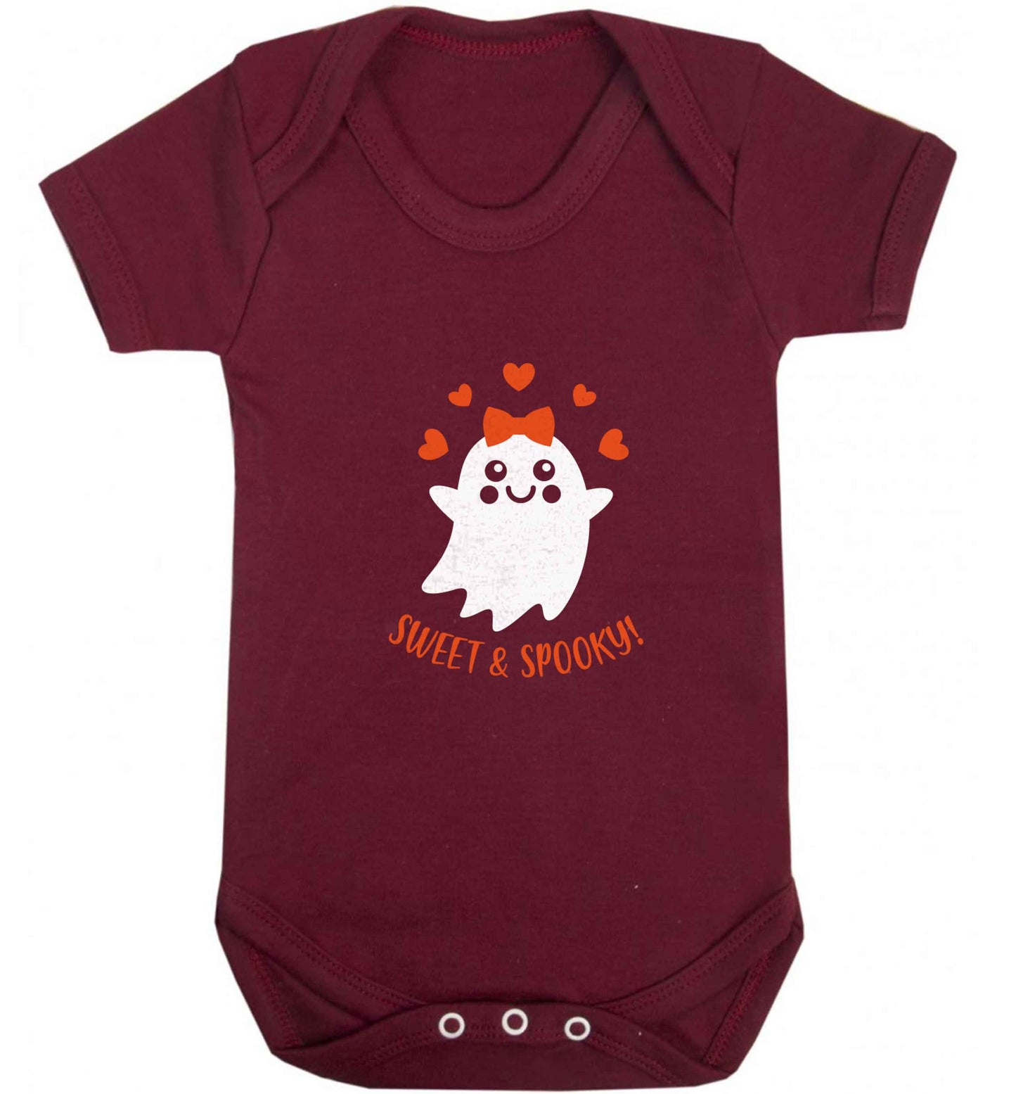 Sweet and spooky baby vest maroon 18-24 months