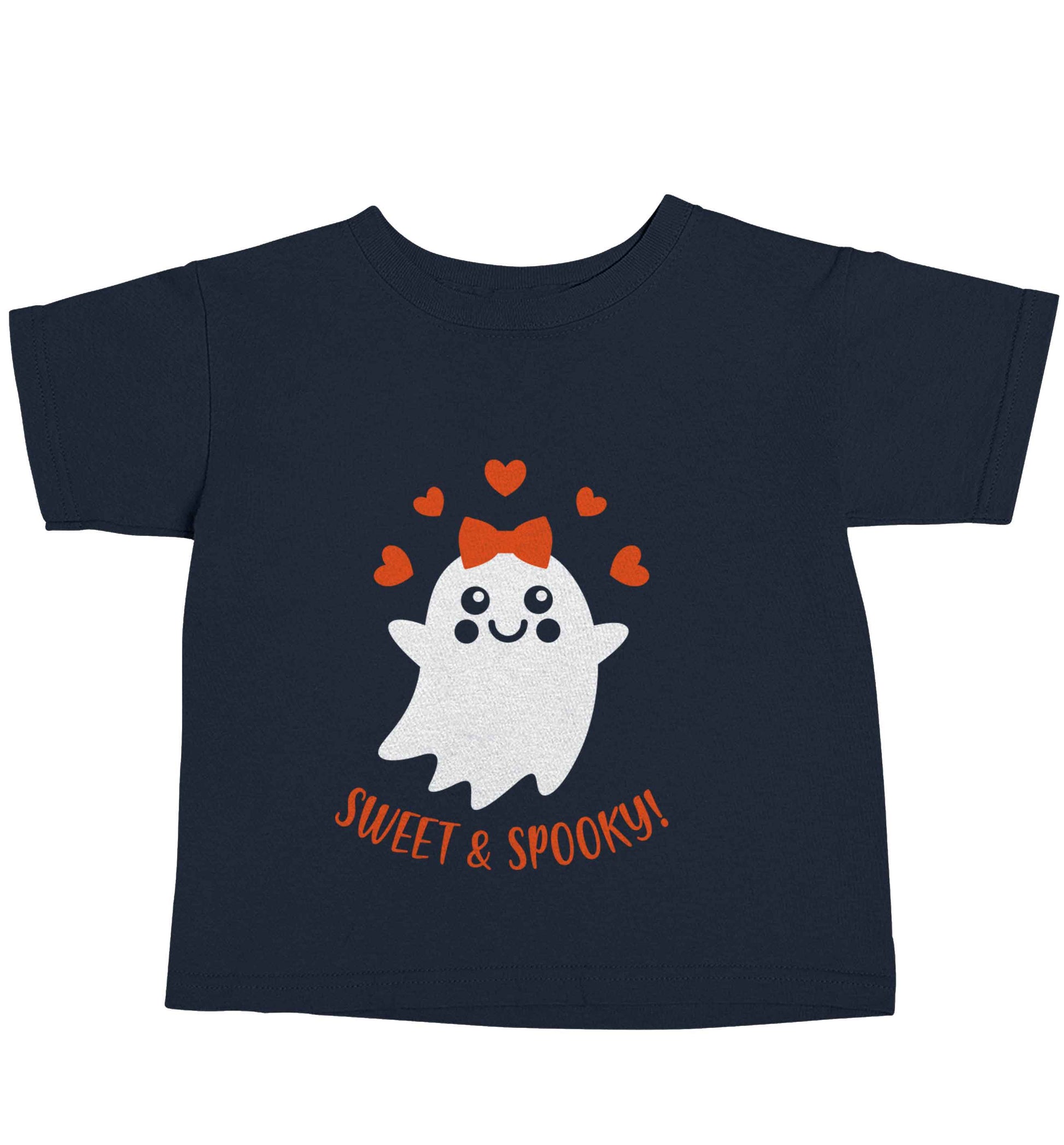 Sweet and spooky navy baby toddler Tshirt 2 Years