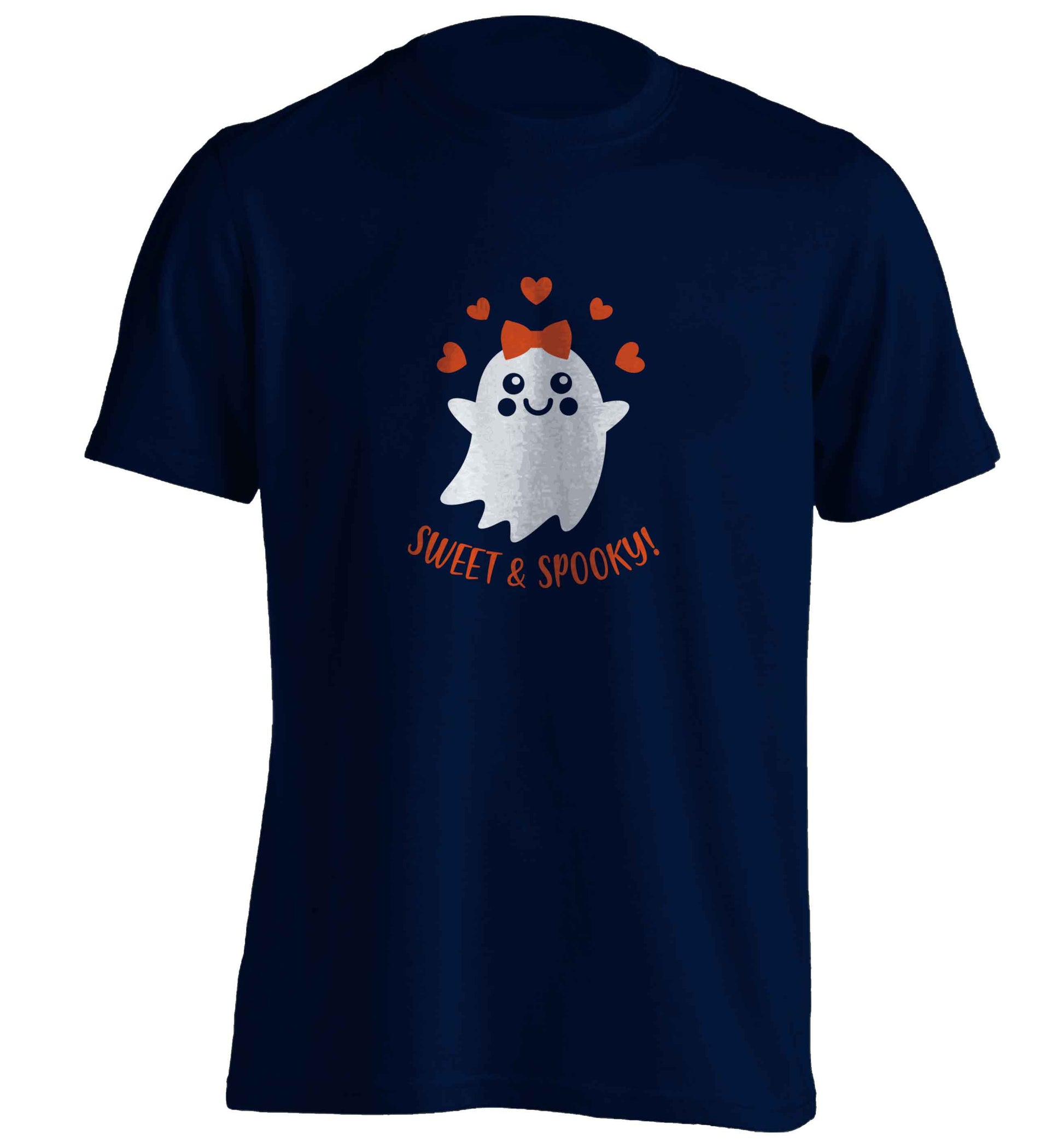 Sweet and spooky adults unisex navy Tshirt 2XL