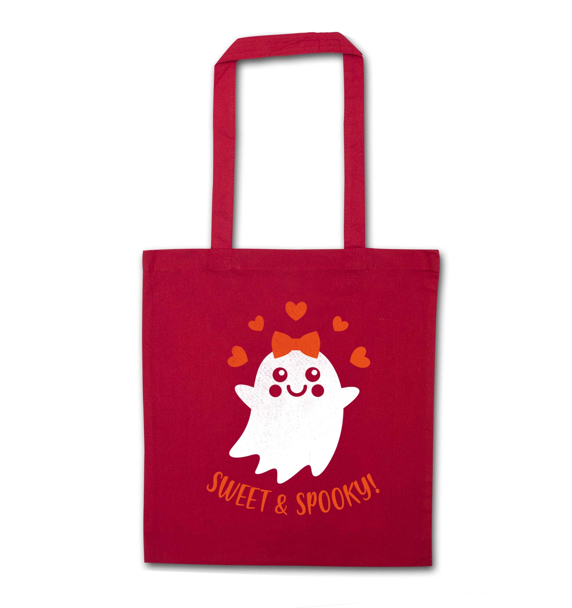 Sweet and spooky red tote bag
