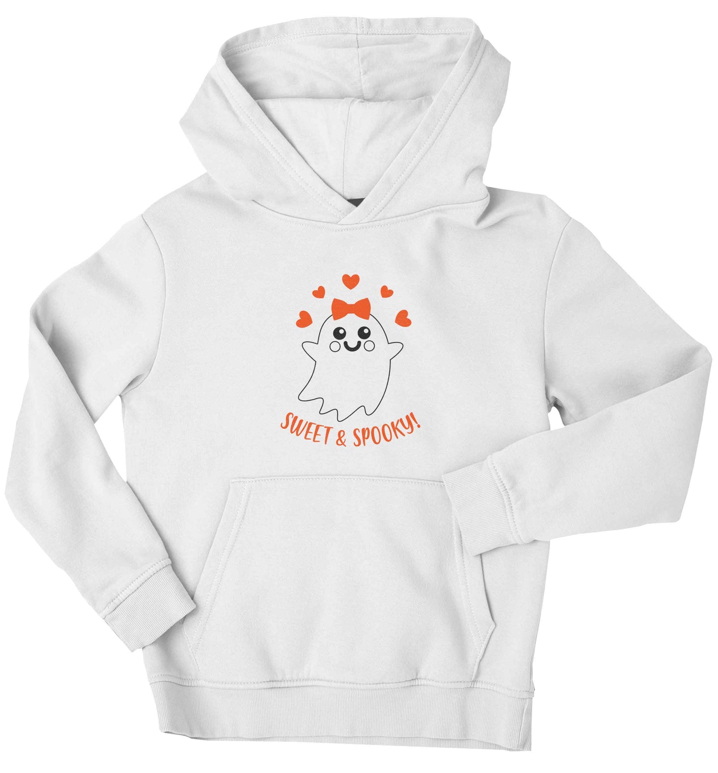 Sweet and spooky children's white hoodie 12-13 Years