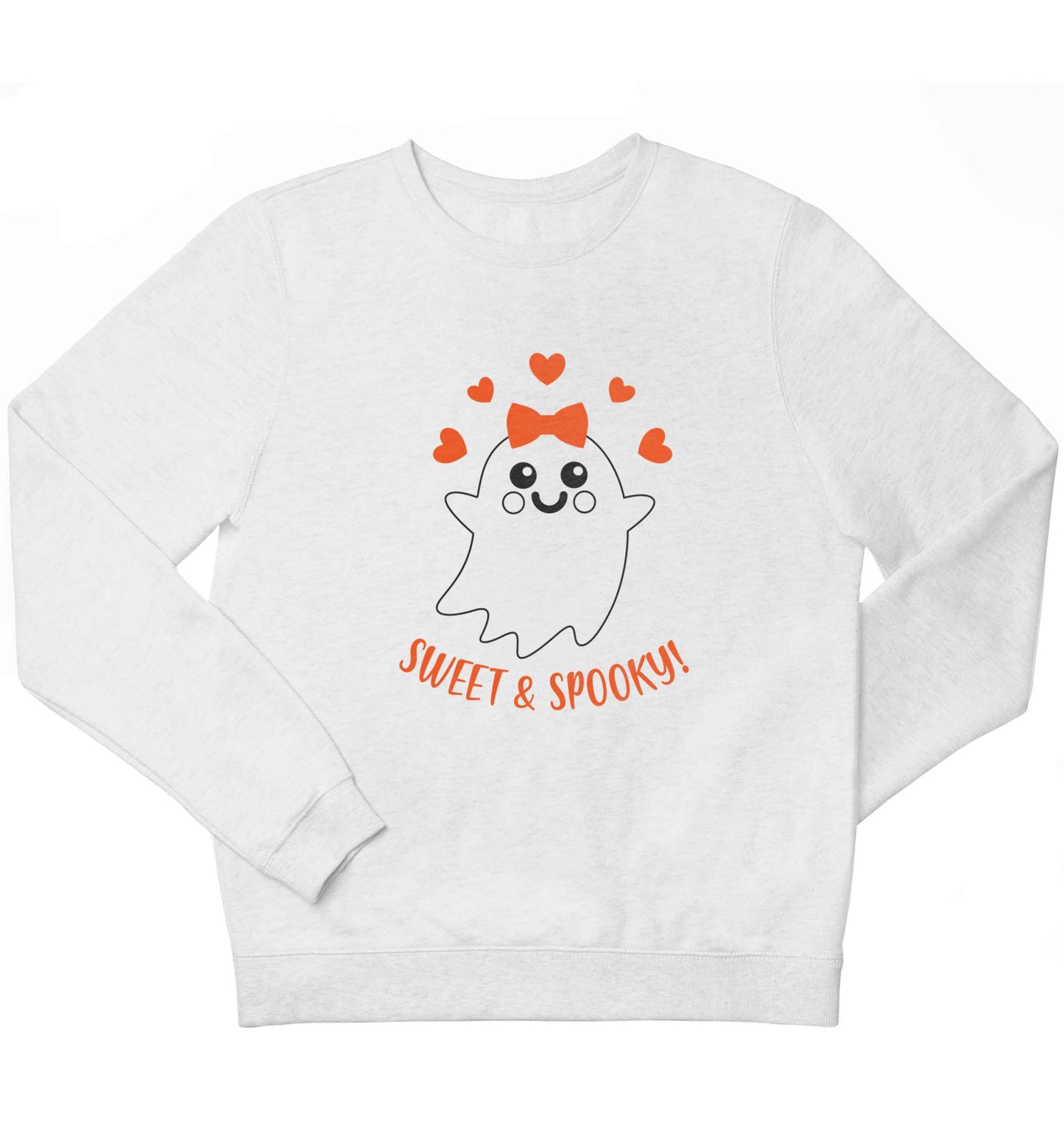 Sweet and spooky children's white sweater 12-13 Years