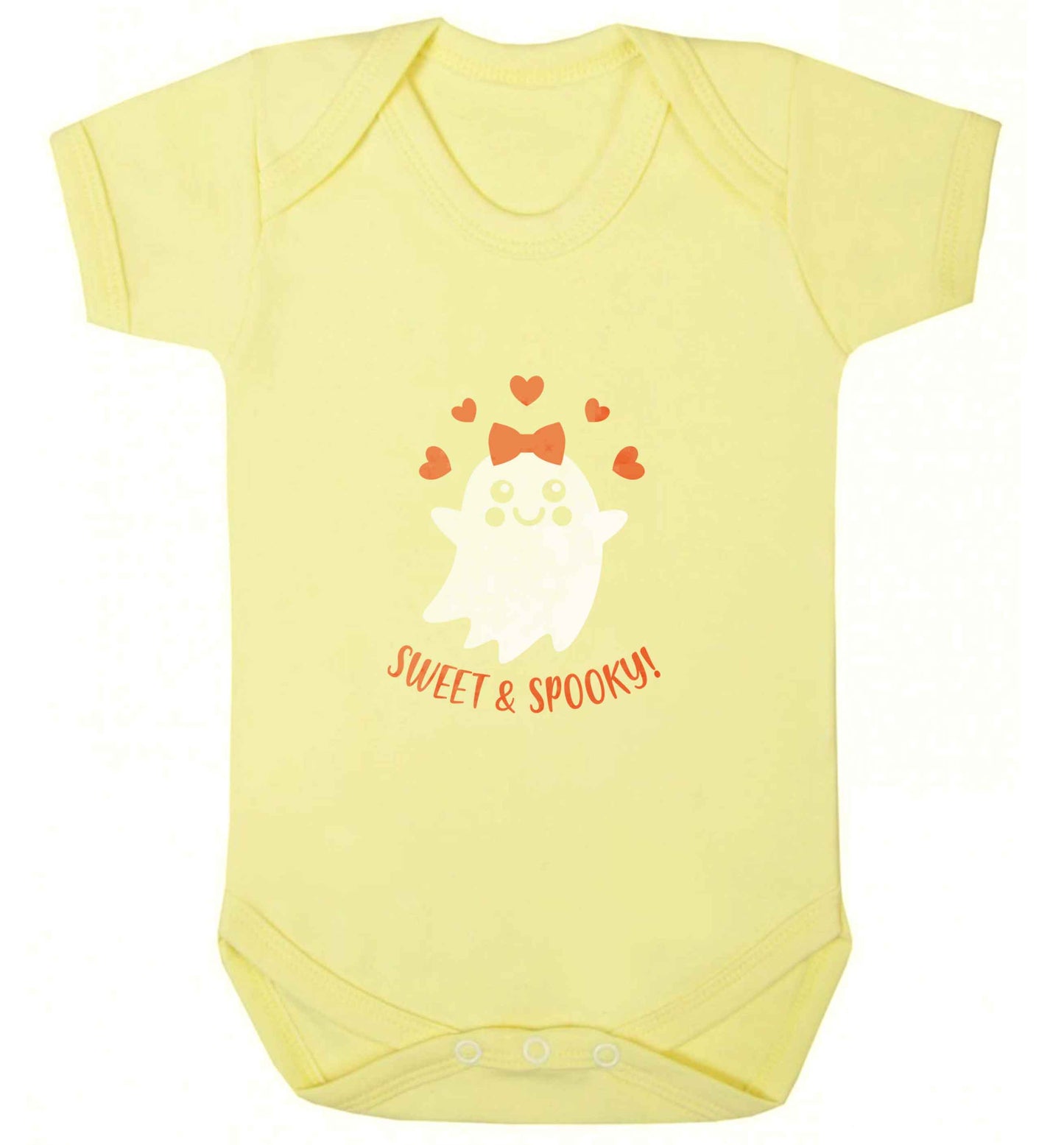 Sweet and spooky baby vest pale yellow 18-24 months