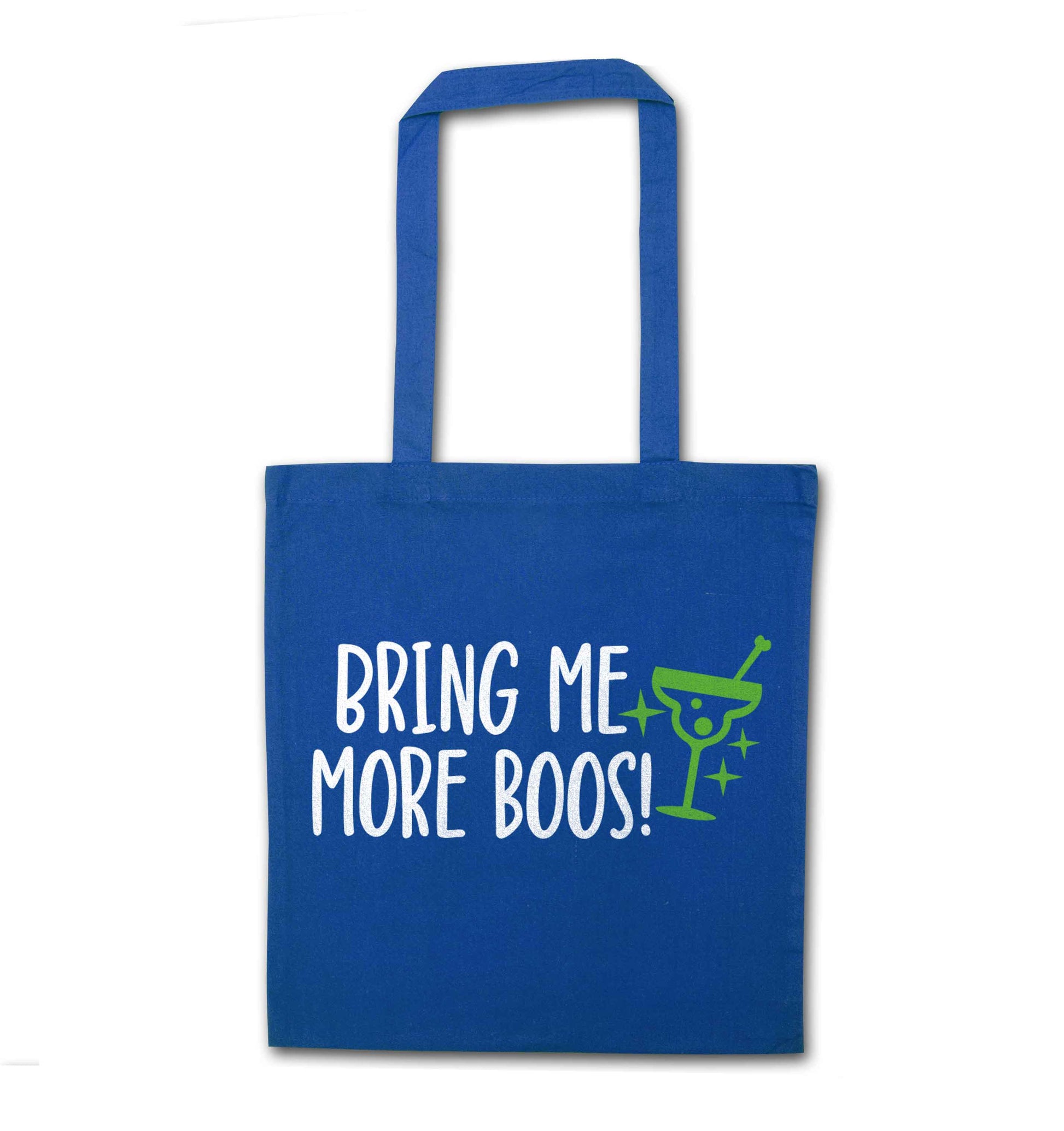 Bring me more boos blue tote bag