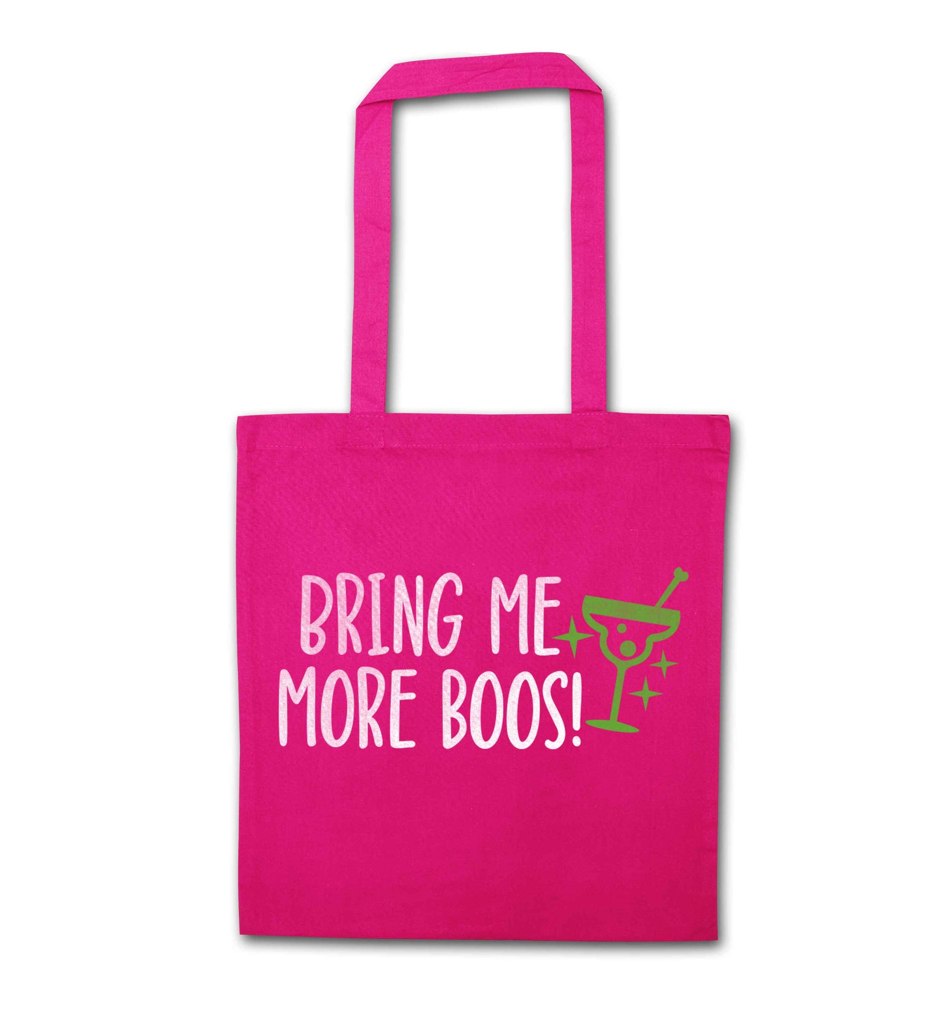 Bring me more boos pink tote bag