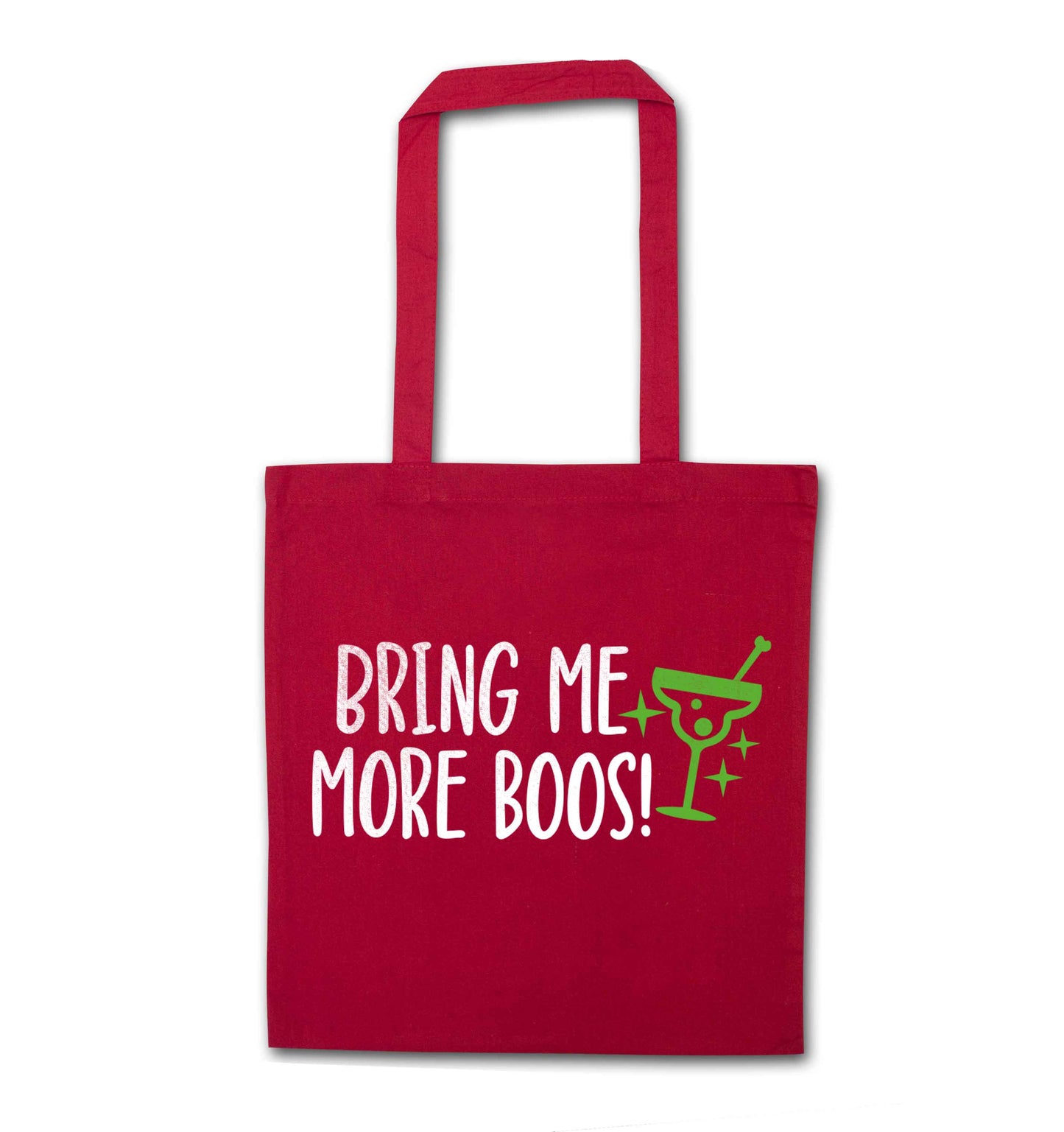 Bring me more boos red tote bag