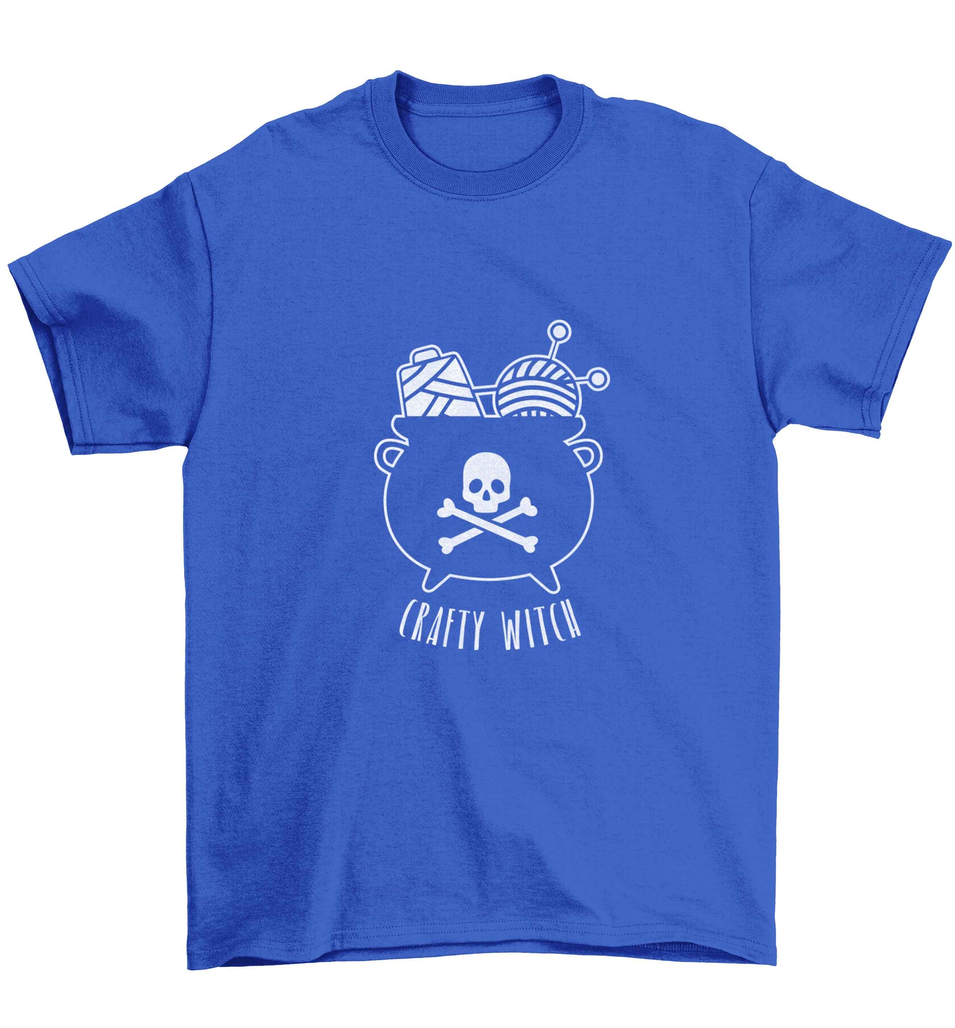 Crafty witch Children's blue Tshirt 12-13 Years