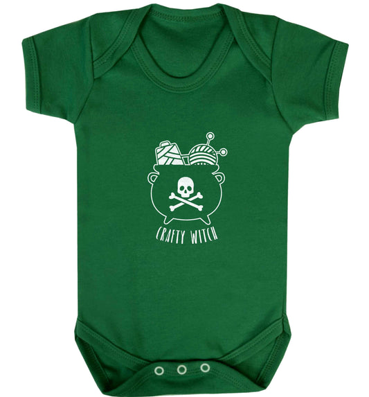 Crafty witch baby vest green 18-24 months
