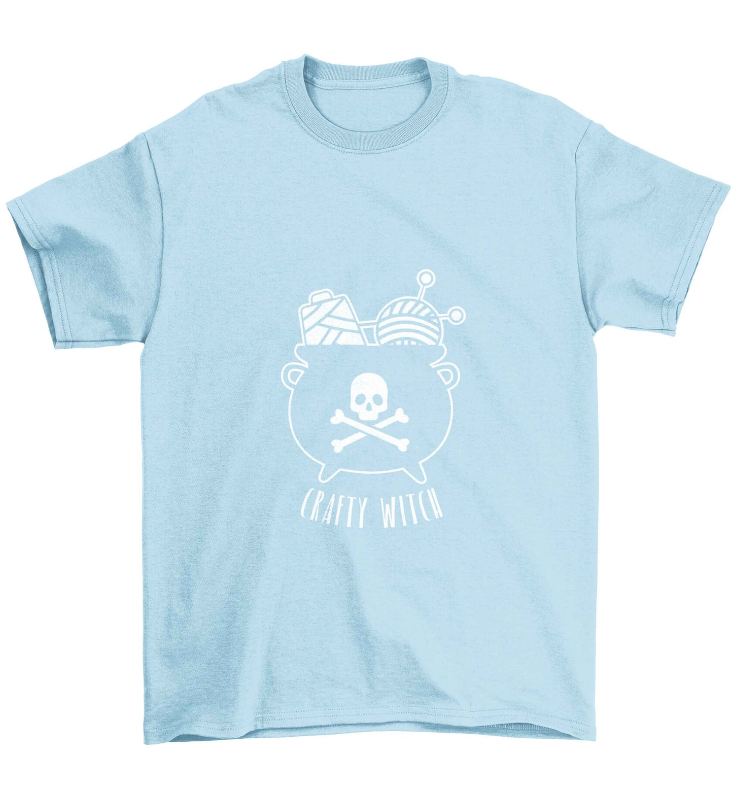 Crafty witch Children's light blue Tshirt 12-13 Years