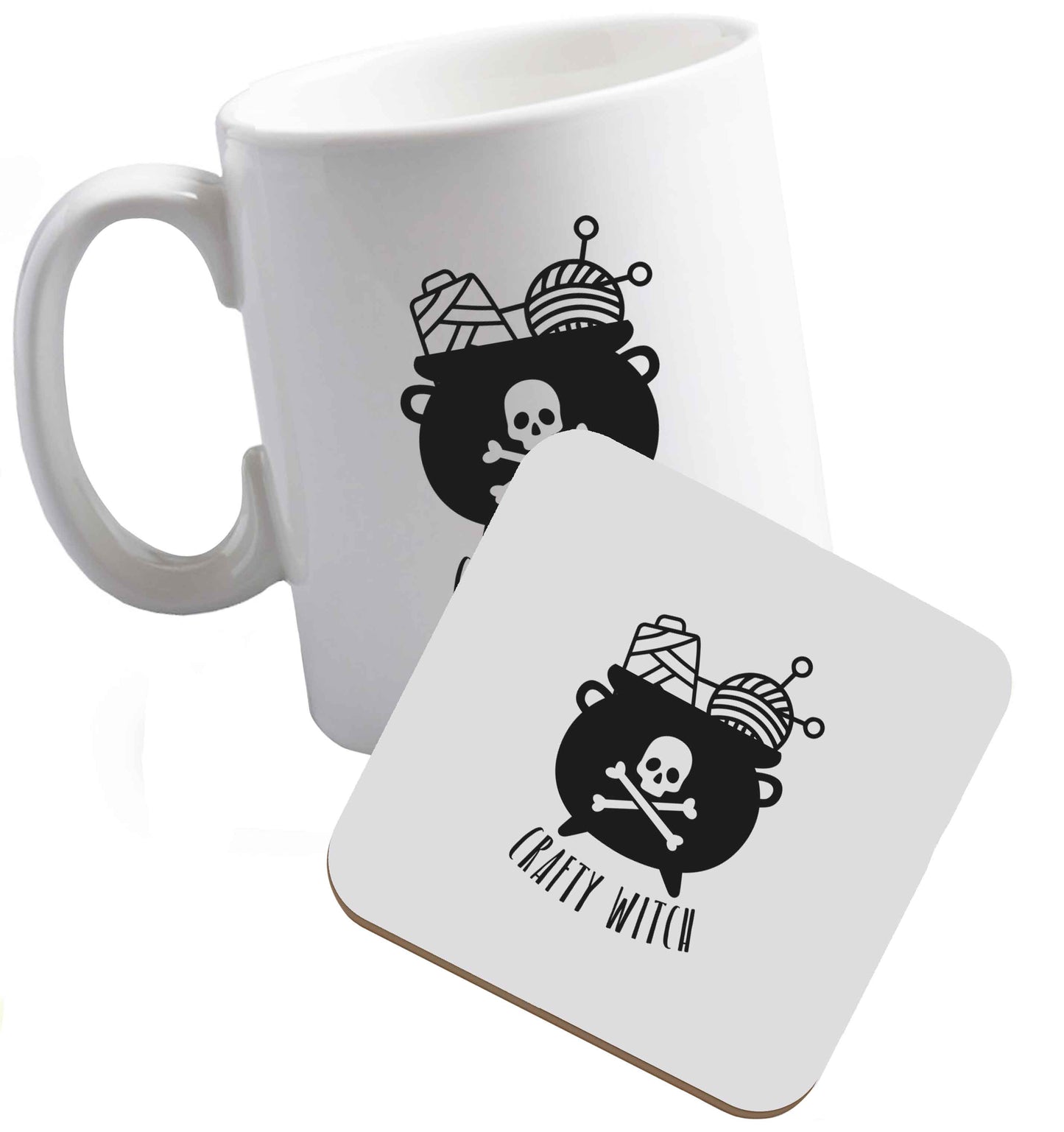 10 oz Tis The Season to Drink Whisky ceramic mug and coaster set right handed