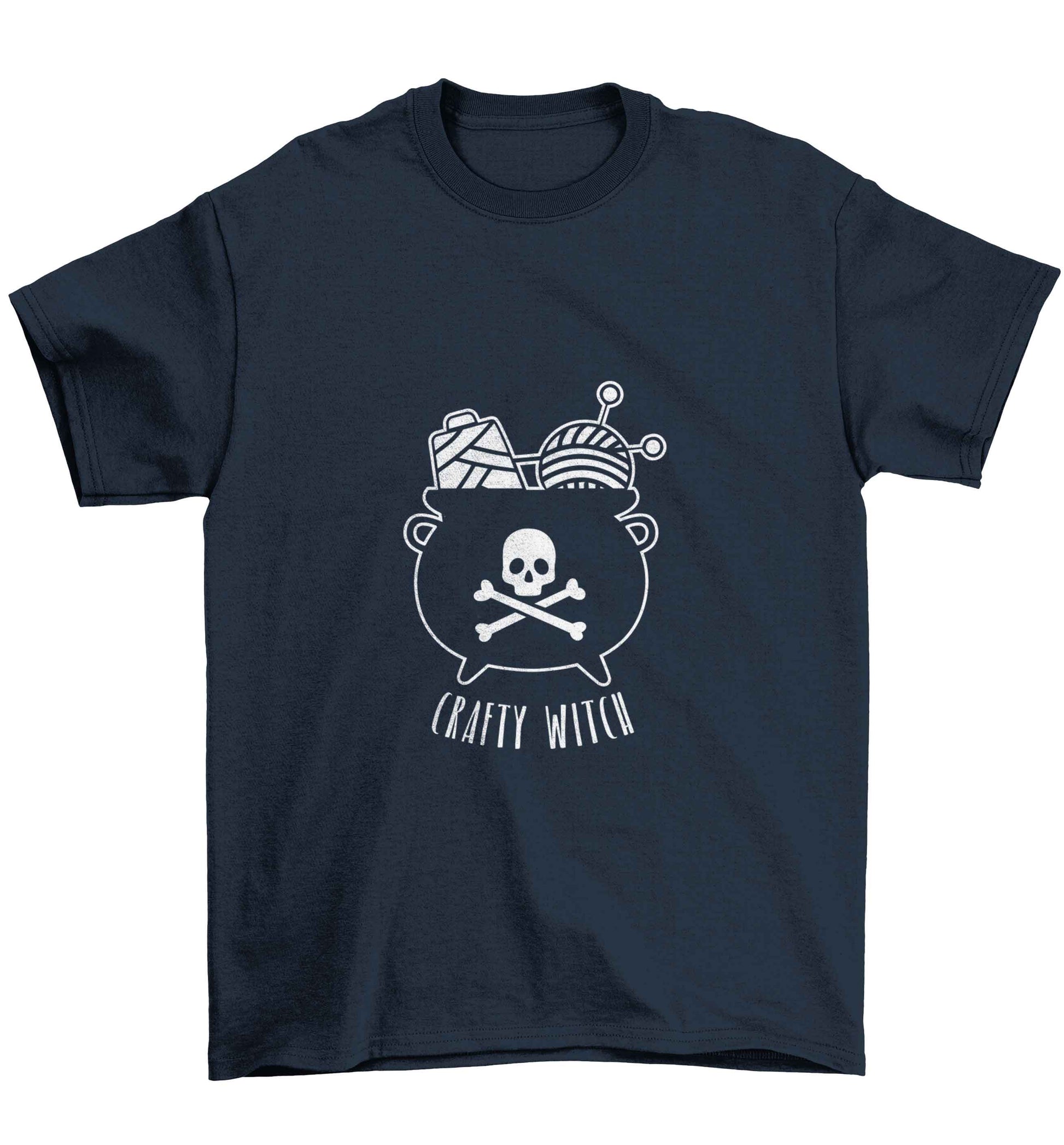 Crafty witch Children's navy Tshirt 12-13 Years