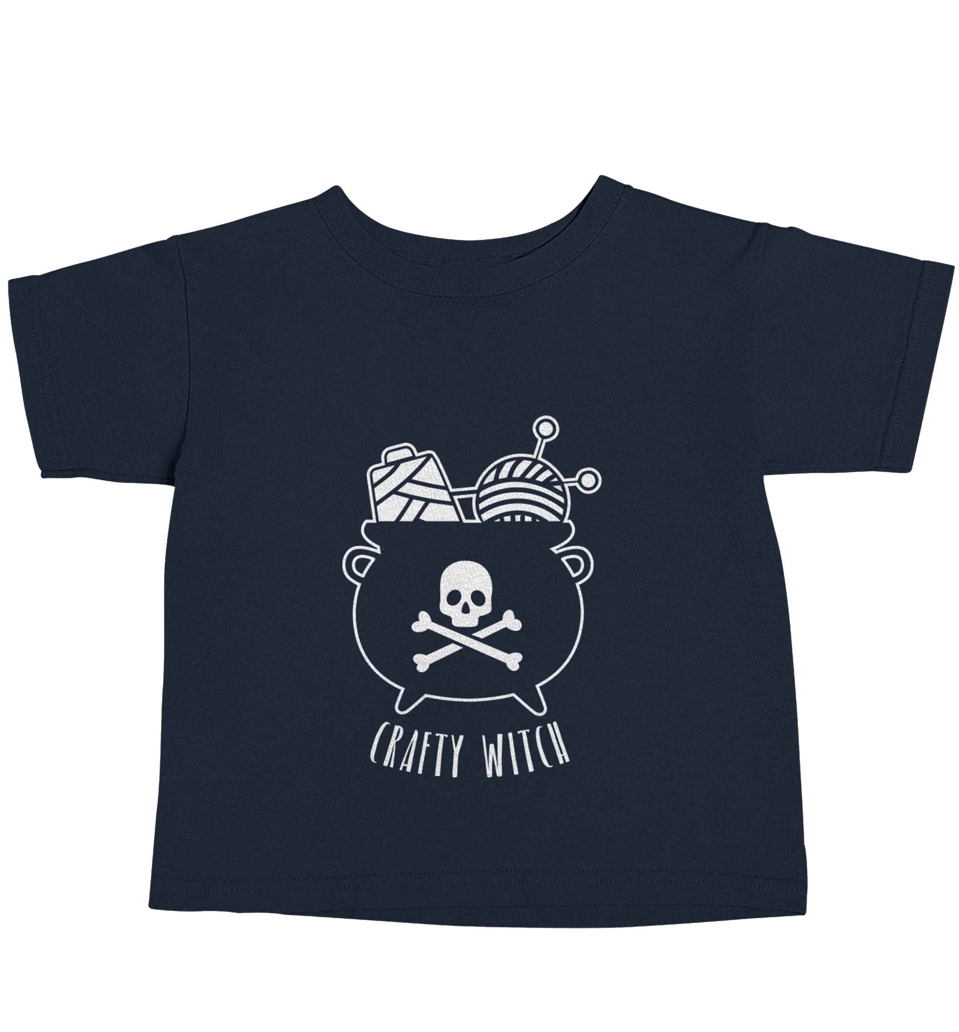 Crafty witch navy baby toddler Tshirt 2 Years