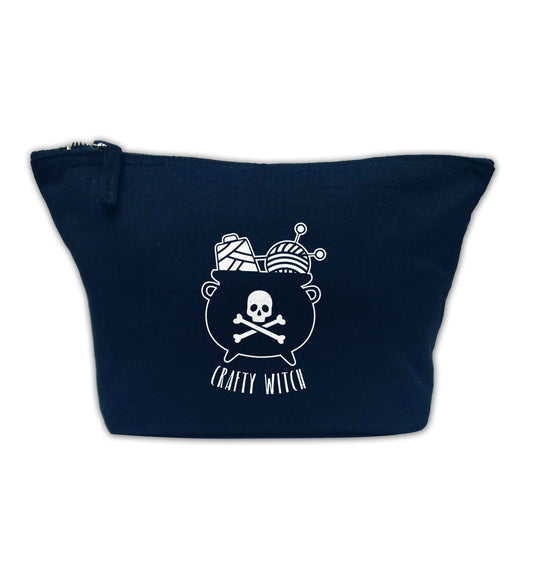 Crafty witch navy makeup bag