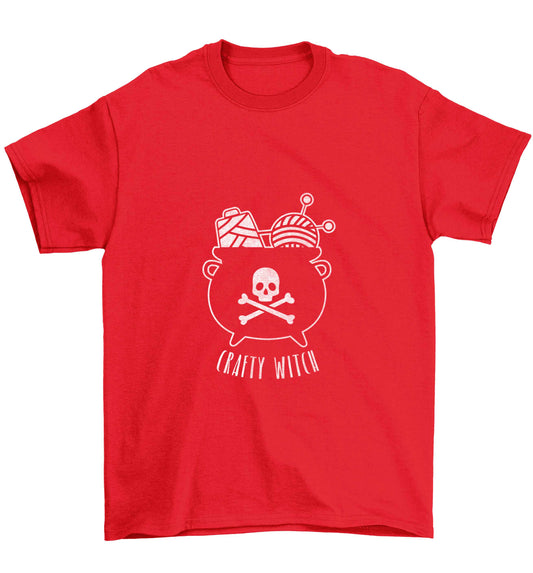 Crafty witch Children's red Tshirt 12-13 Years