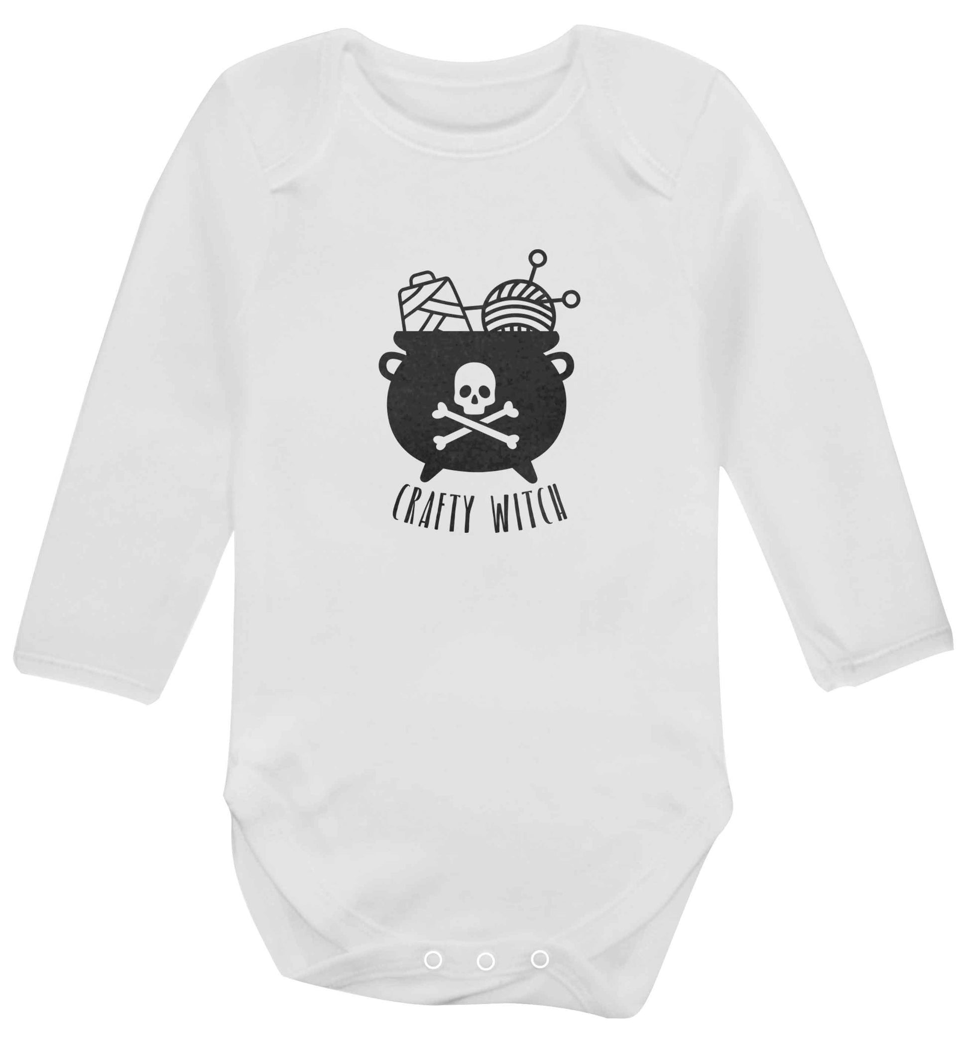 Crafty witch baby vest long sleeved white 6-12 months